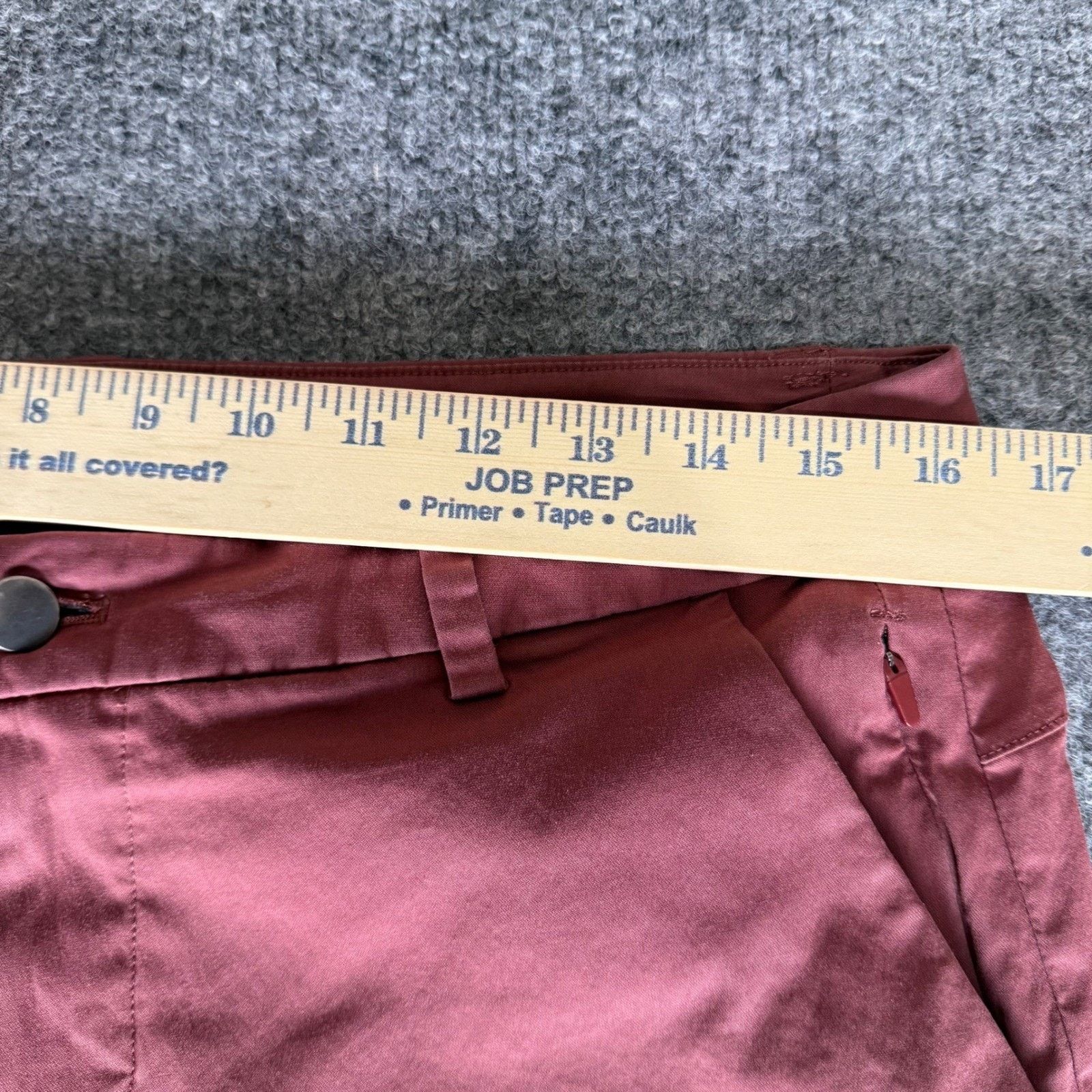 Lululemon Lululemon Commission Short Mens 32 Burgundy Chino Flat Front Size US 32 / EU 48 - 5 Thumbnail