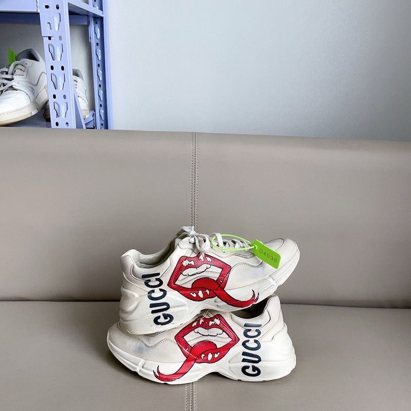Gucci Gucci Rhyton Men's Casual Sneakers with Lip Print Size US 8.5 / EU 41-42 - 6 Thumbnail
