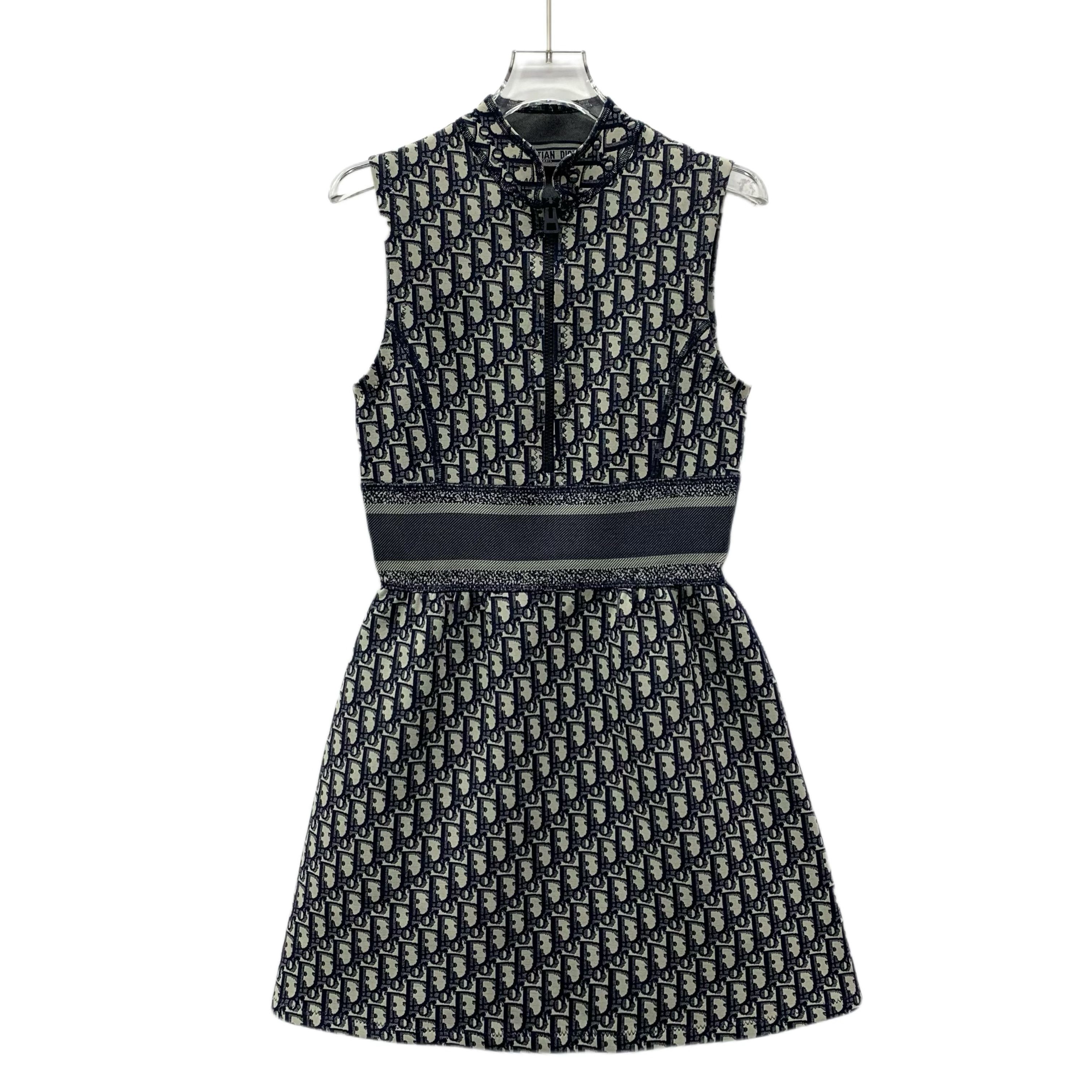 Dior Dior Colorblock Logo Sleeveless Half-Zip Dress Size XXS / US 00 / IT 34 - 1 Thumbnail