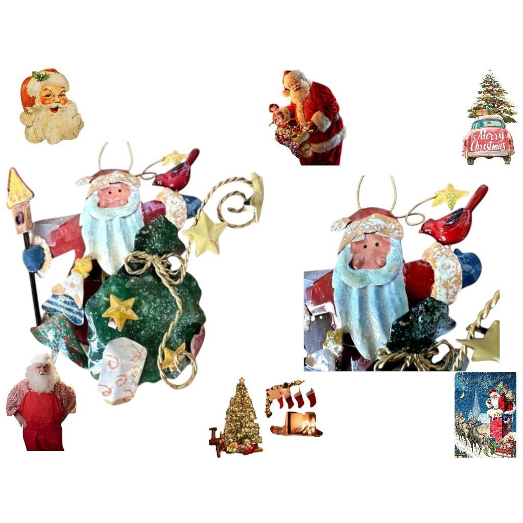 Designer × Vintage NWT VTG Kurt Adler Santa Cardinal Birdhouse Christmas Tree Size ONE SIZE - 7 Thumbnail