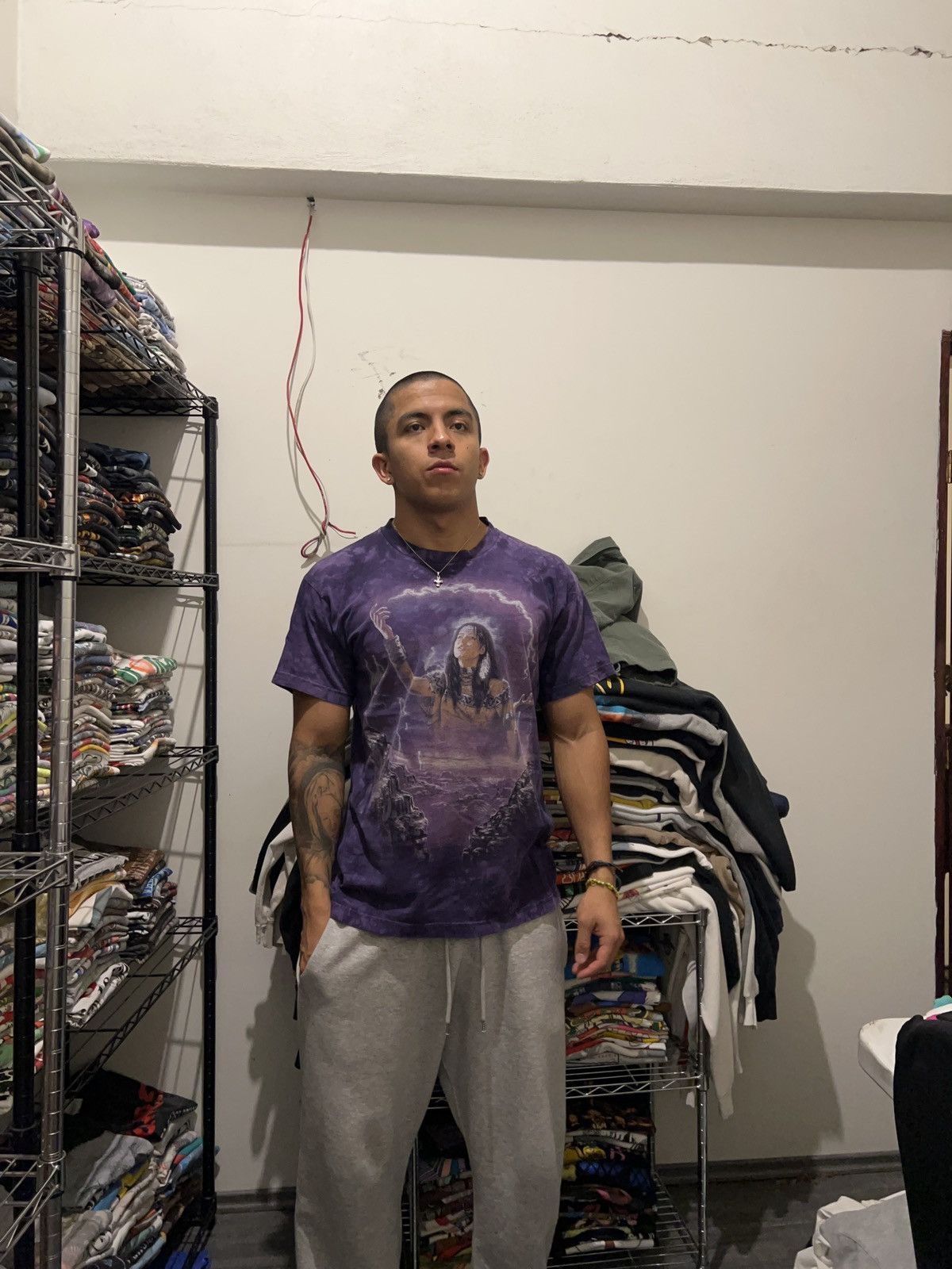 The Mountain 1999 Native American Lightning Fantasy Tee Art Tie Dye Size US L / EU 52-54 / 3 - 2 Thumbnail