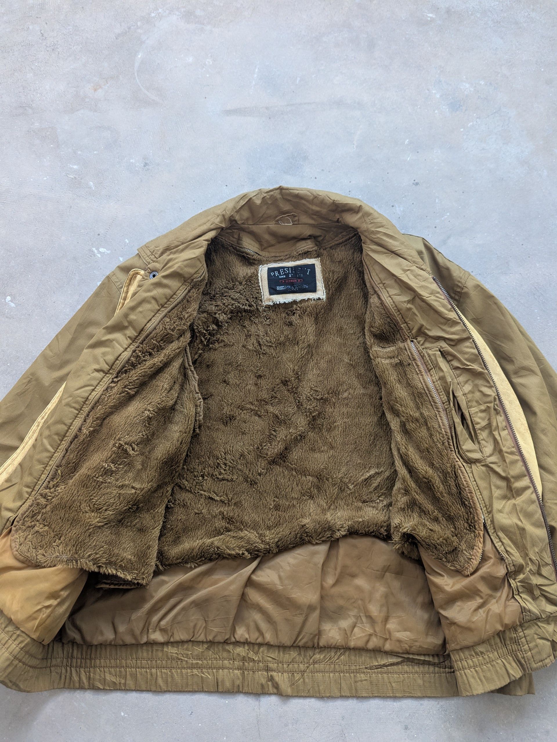 Japanese Brand × Vintage Vintage 1990s President Bomber Jacket Lining Fleece Size US M / EU 48-50 / 2 - 11 Thumbnail