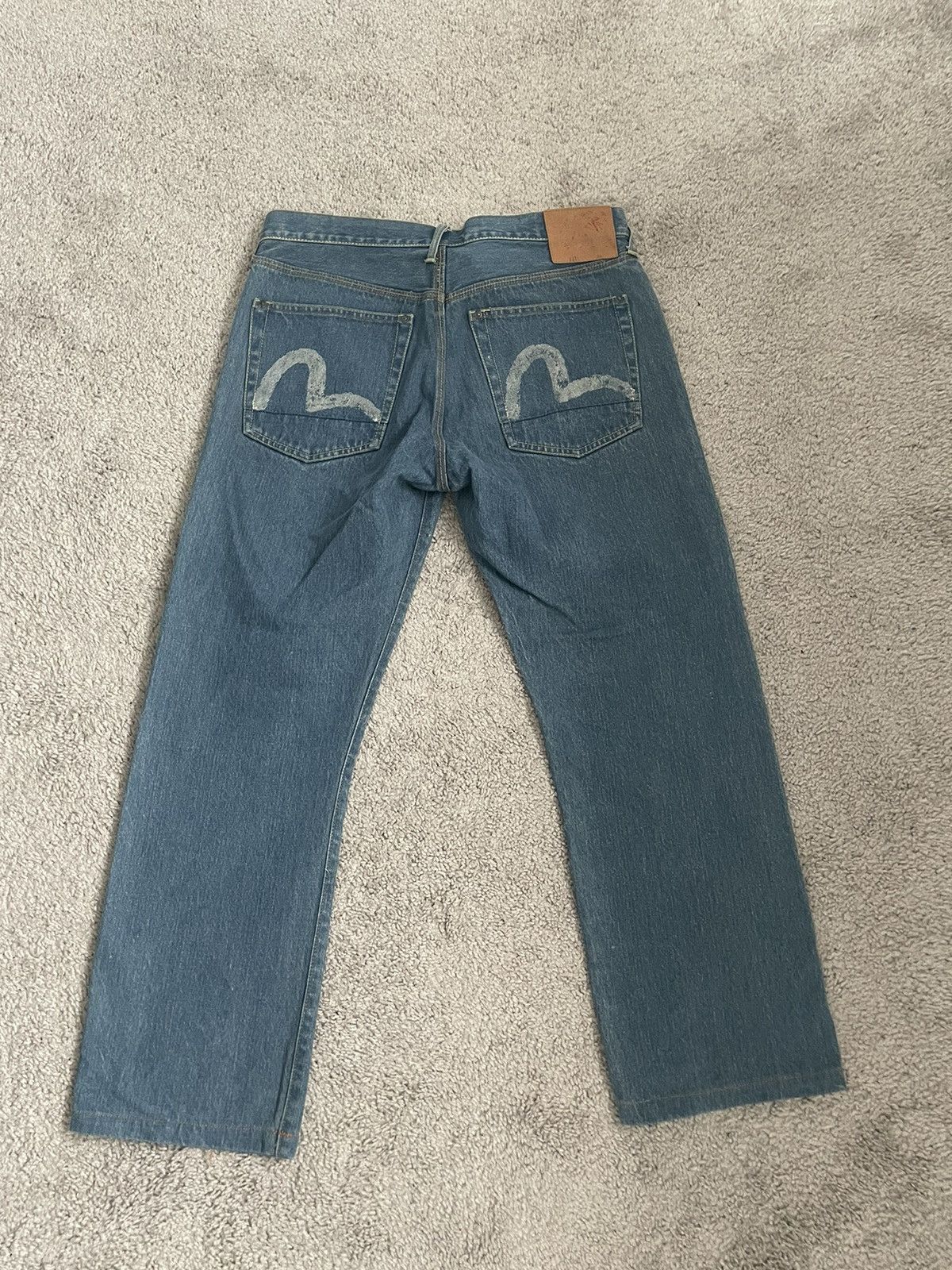 Image of Vintage 90's Evisu Selvedged Denim in Blue, Men's (Size 34)