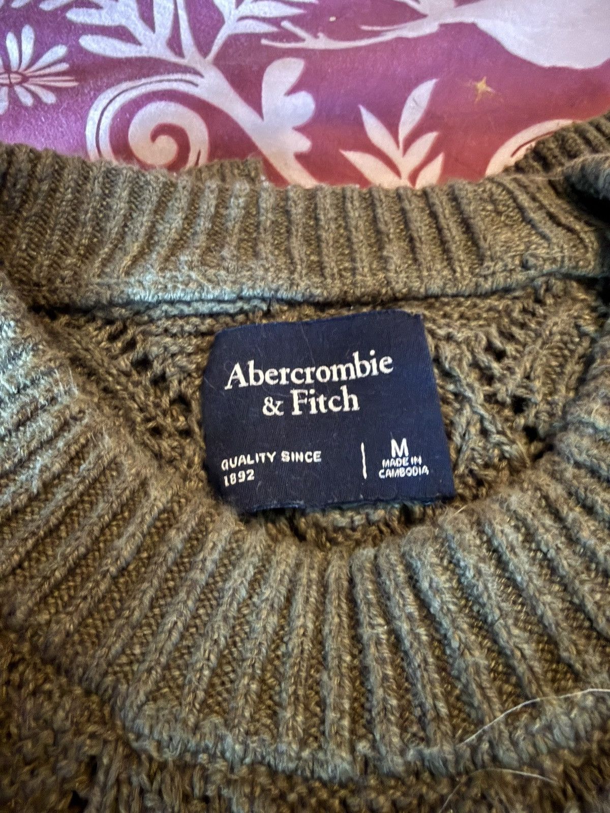 Abercrombie & Fitch Men’s Abercrombie and Fitch green sweater Size US M / EU 48-50 / 2 - 4 Thumbnail
