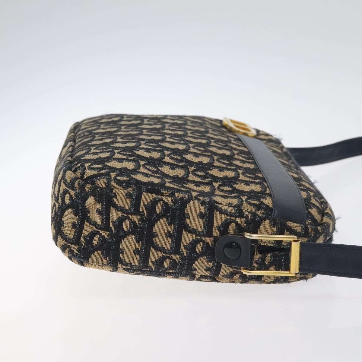 Dior DIOR Trotter Canvas Shoulder Bag Navy Gold Size ONE SIZE - 4 Thumbnail