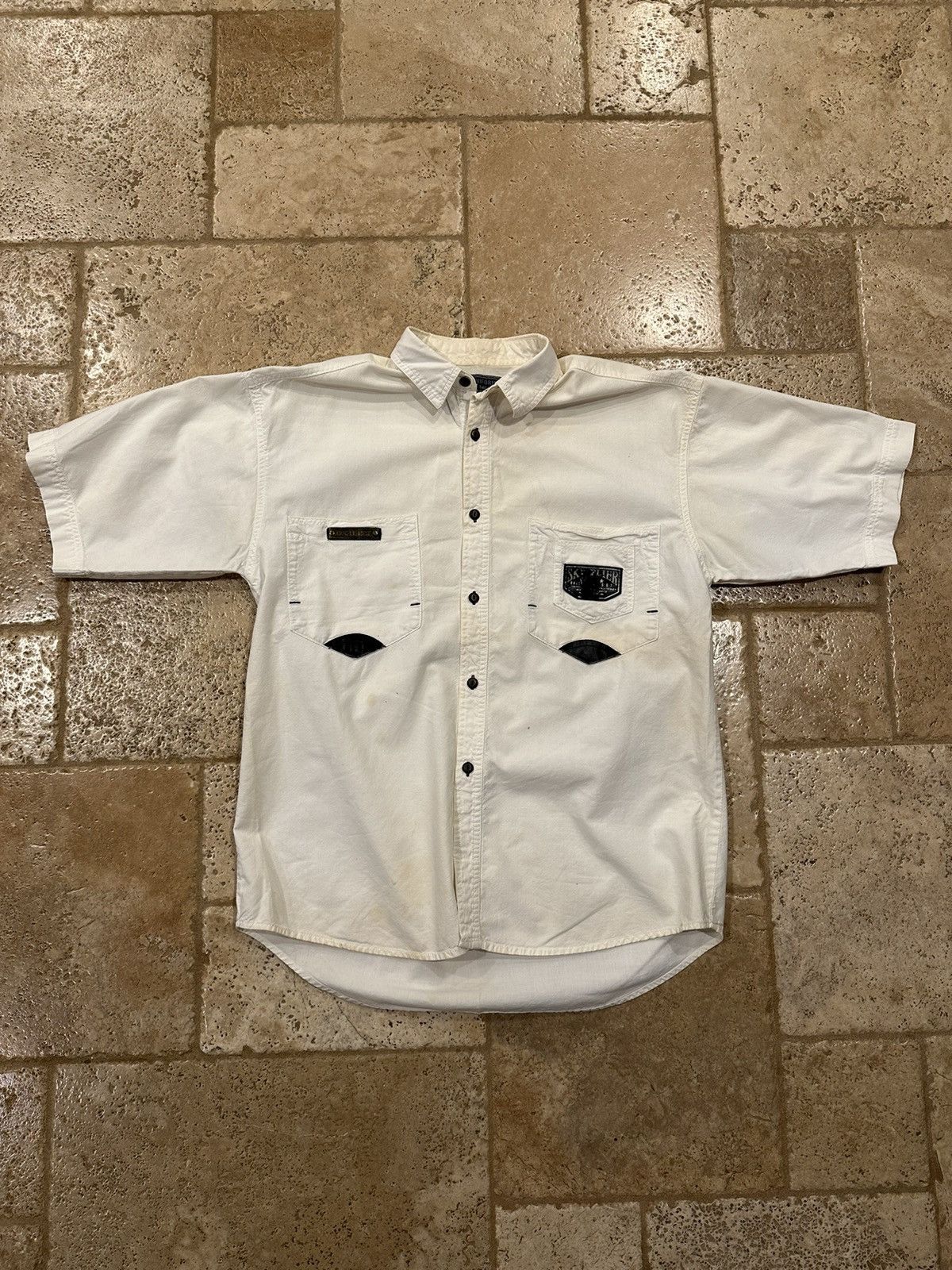 Bugle Boy × Vintage Bugle Boy Vintage white Button Up Shirt Hardware Size US M / EU 48-50 / 2 - 4 Thumbnail