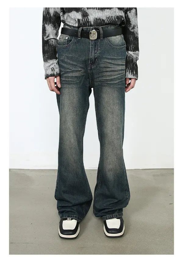 Japanese Brand Japanese retro distressed all-match casual flared jeans Size US 32 / EU 48 - 8 Thumbnail