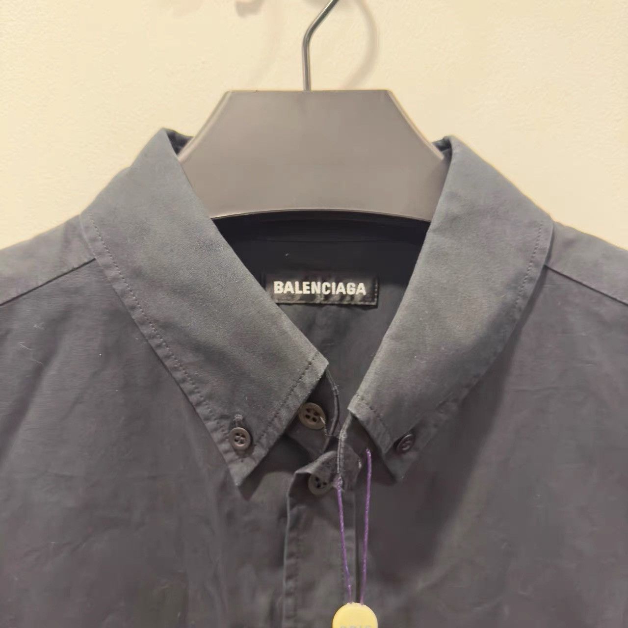 Balenciaga Balenciaga Black Multilingual Short Sleeve Shirt K28 Size US XXS / EU 40 - 3 Thumbnail
