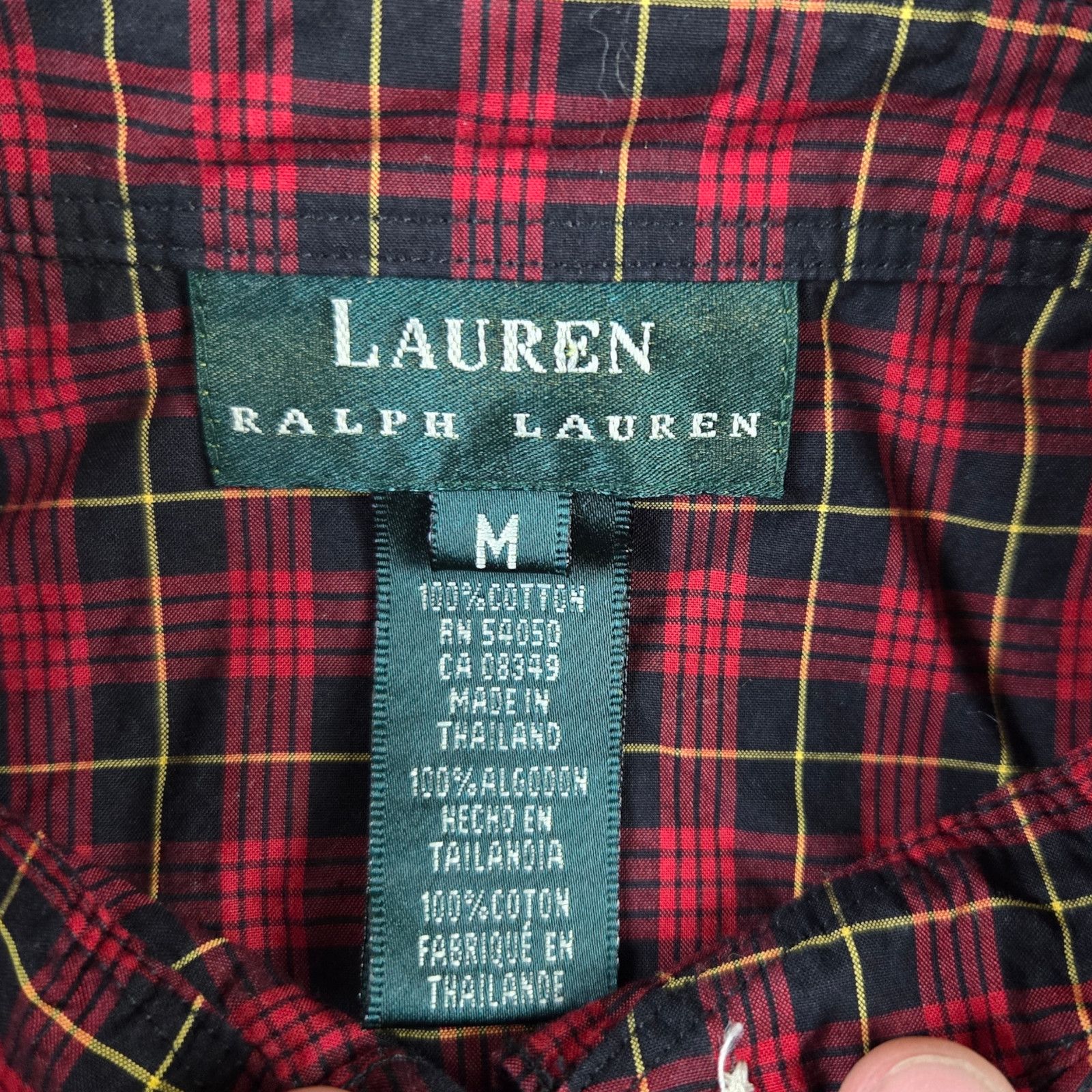 Lauren Ralph Lauren Y2K LRL Brodie Red Plaid Button Down Size Medium Size M / US 6-8 / IT 42-44 - 5 Thumbnail