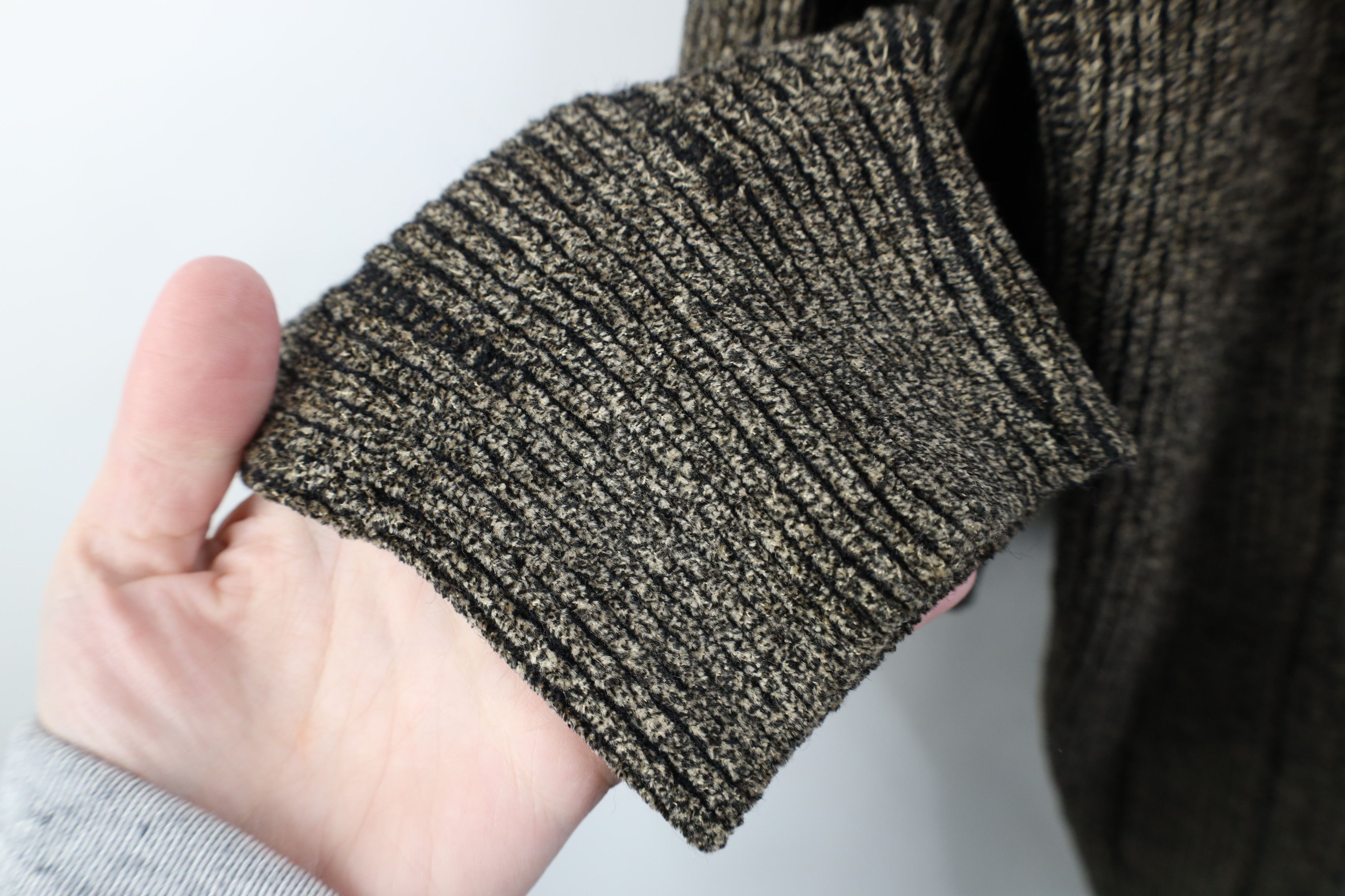 Vintage Vintage 90s Streetwear Ribbed Knit V-Neck Sweater Brown Size US XL / EU 56 / 4 - 6 Thumbnail