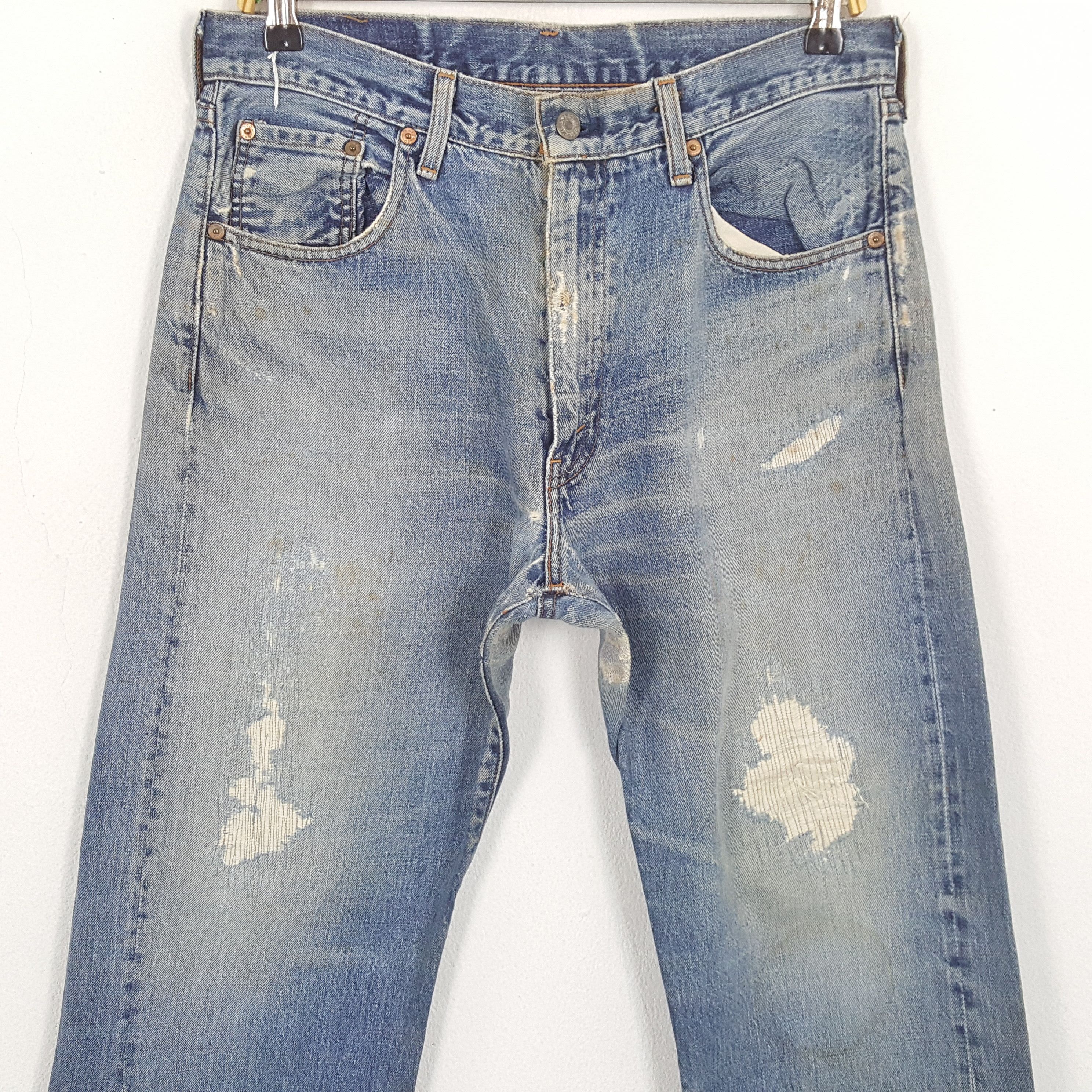 Levi's × Vintage Vintage LEVI'S Distressed Kurt Cobain Style Denim Jean Size US 31 - 2 Thumbnail