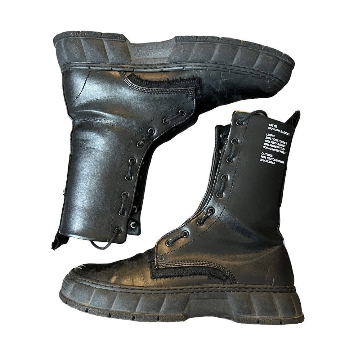 VIRON 1992Z Black Apple Virón Boots (Vegan) Size US 7 / EU 40 - 5 Thumbnail