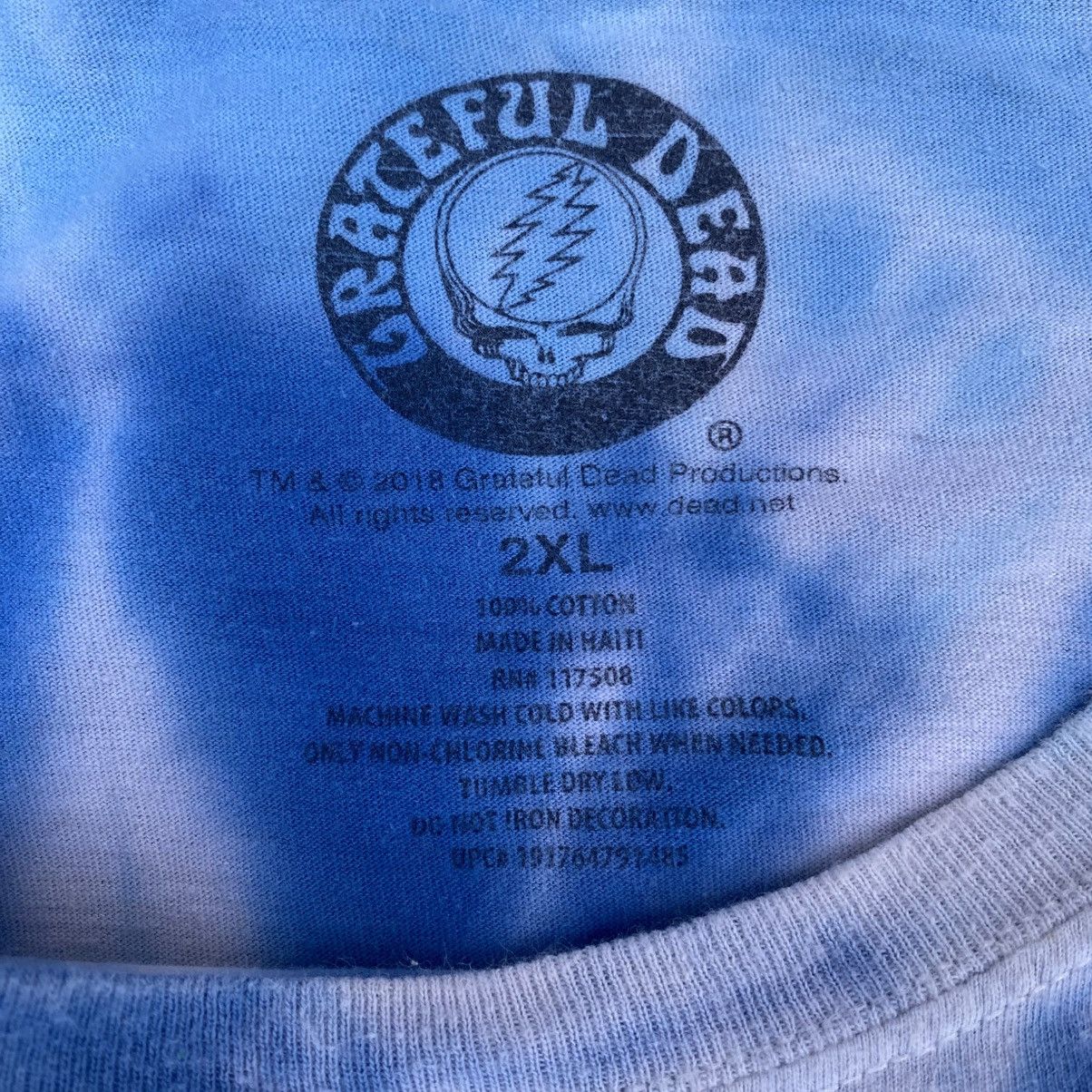 Band Tees × Grateful Dead × Vintage Vintage Y2K Grateful Dead Space Skull Tie Dye Shirt. #E10 Size US XXL / EU 58 / 5 - 4 Thumbnail