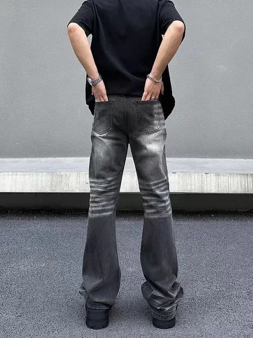 VIBE Street Vintage Gradient Washed Micro Flare Black Jeans Size US 30 / EU 46 - 2 Thumbnail