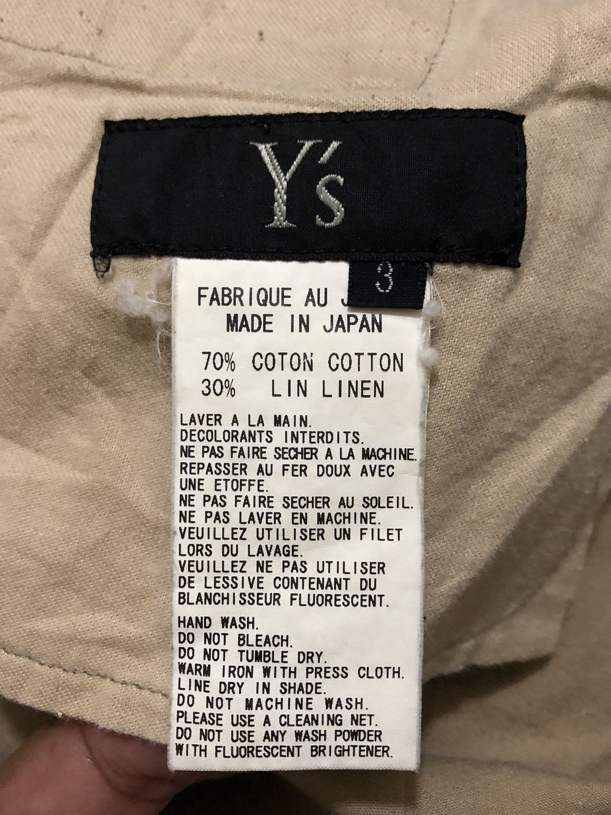 Yohji Yamamoto Vintage Y’s For Men Cotton+Linen Trouser Wide Balloon Size US 32 / EU 48 - 15 Thumbnail