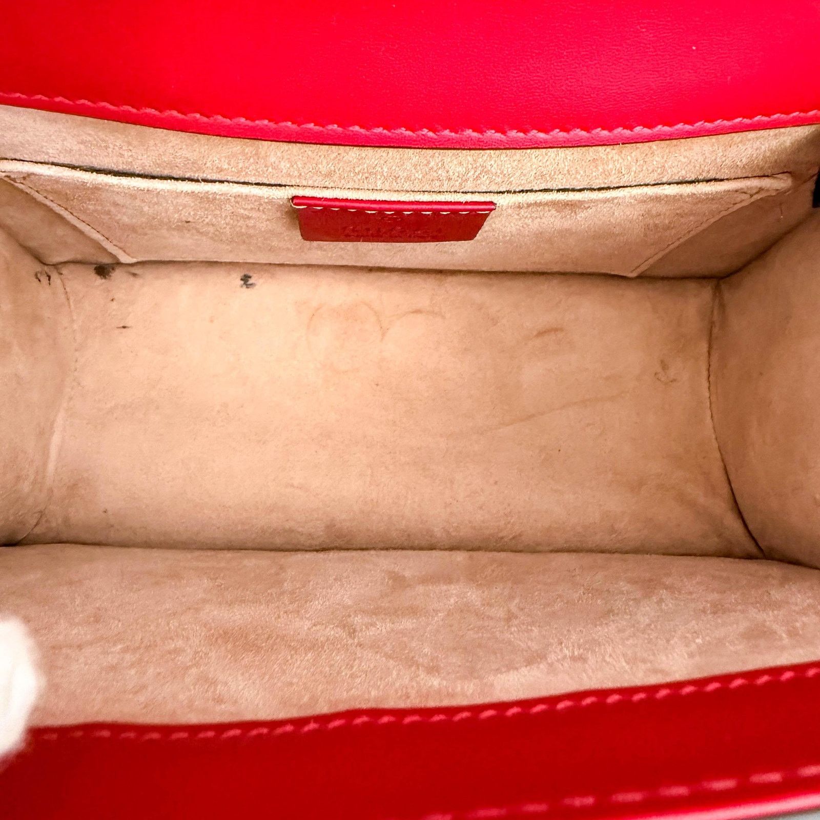 Gucci Authentic Gucci Sylvie Red Leather Small Shoulder Bag Size ONE SIZE - 10 Thumbnail