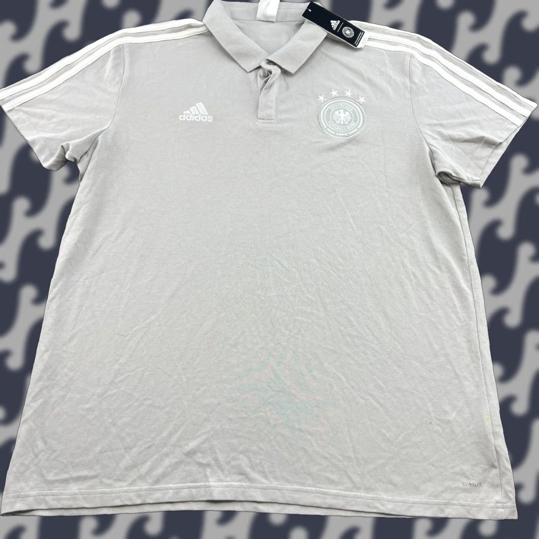 Barbour Germany 2017 Polo Shirt Mens 2XL Gray Football Soccer DFB Shirt Size US XXL / EU 58 / 5 - 1 Thumbnail
