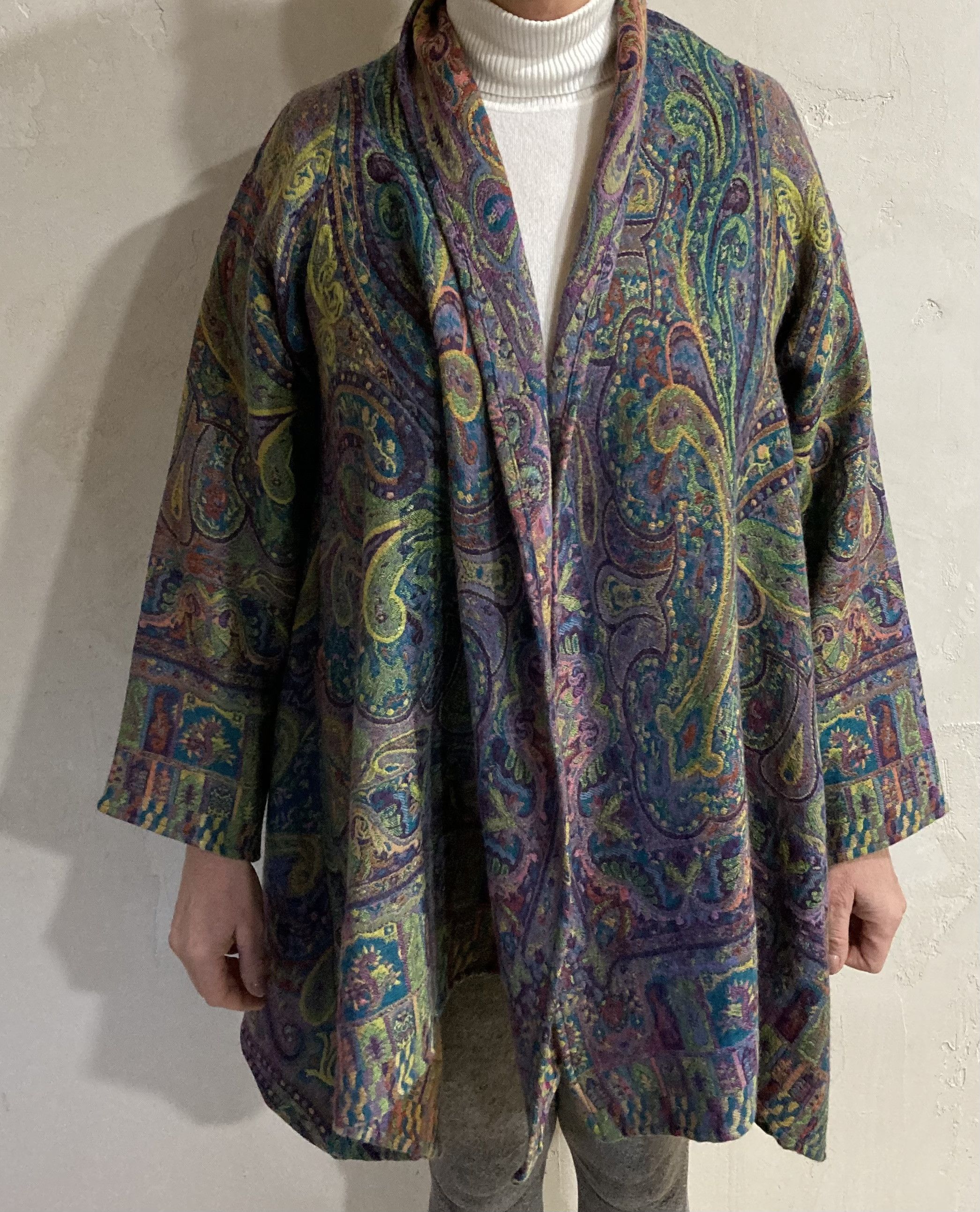 Atelier Lila Unique Jacket Multicolor Wool Cardicoat Vintage