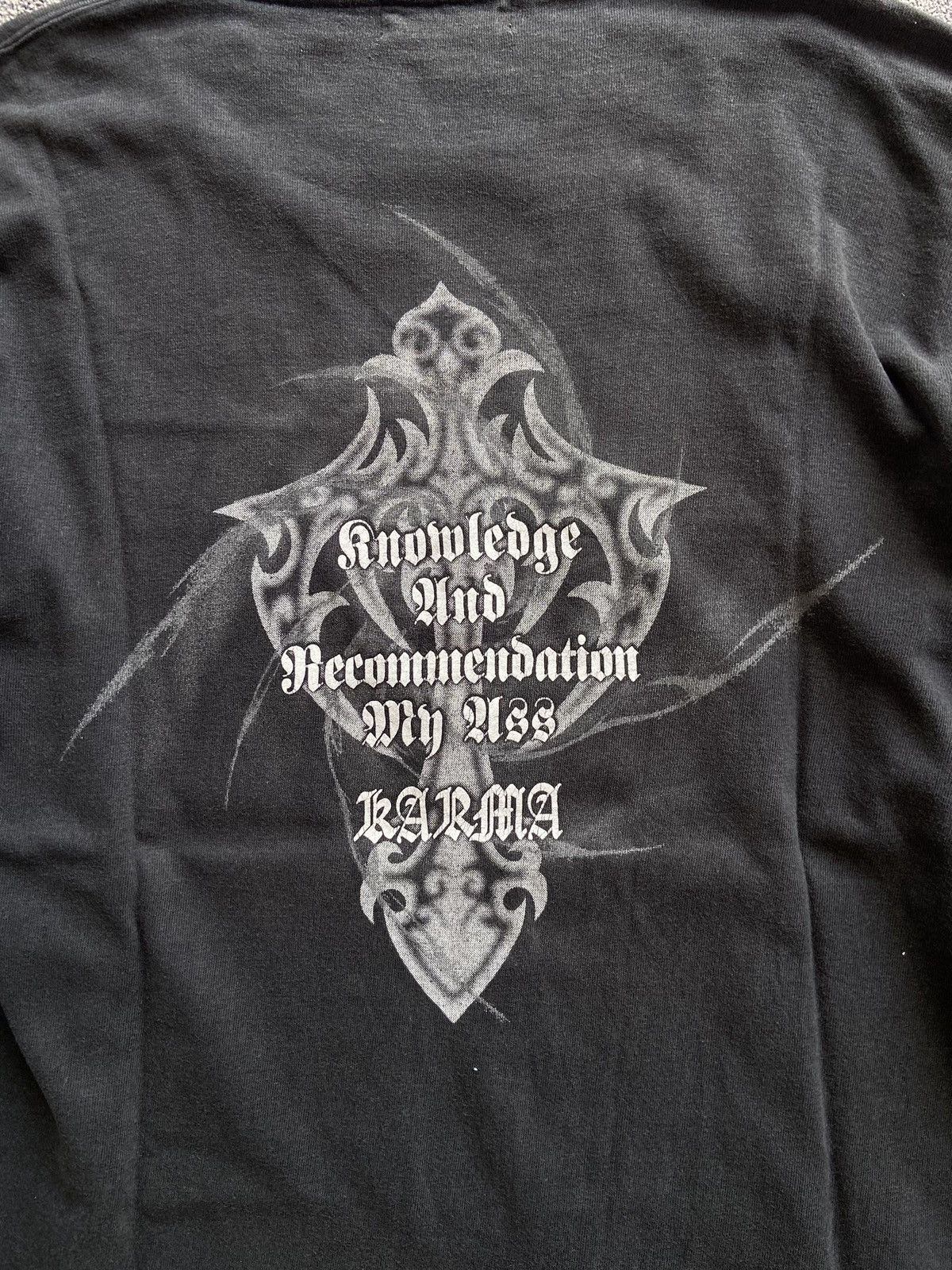 Japanese Brand VINTAGE KARMA "KNOW LEDGE AND RECOMMENDATION MY ASS" Size US M / EU 48-50 / 2 - 10 Thumbnail