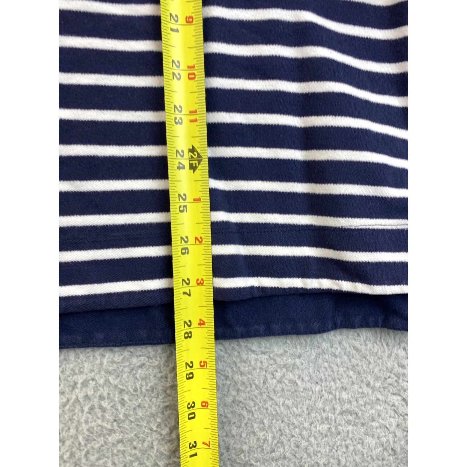 Croft & Barrow Womens Croft & Barrow Navy Blue Striped 3X 3XL Cotton Sweater 78-29 Size XXL / US 16-18 / IT 52-54 - 7 Thumbnail