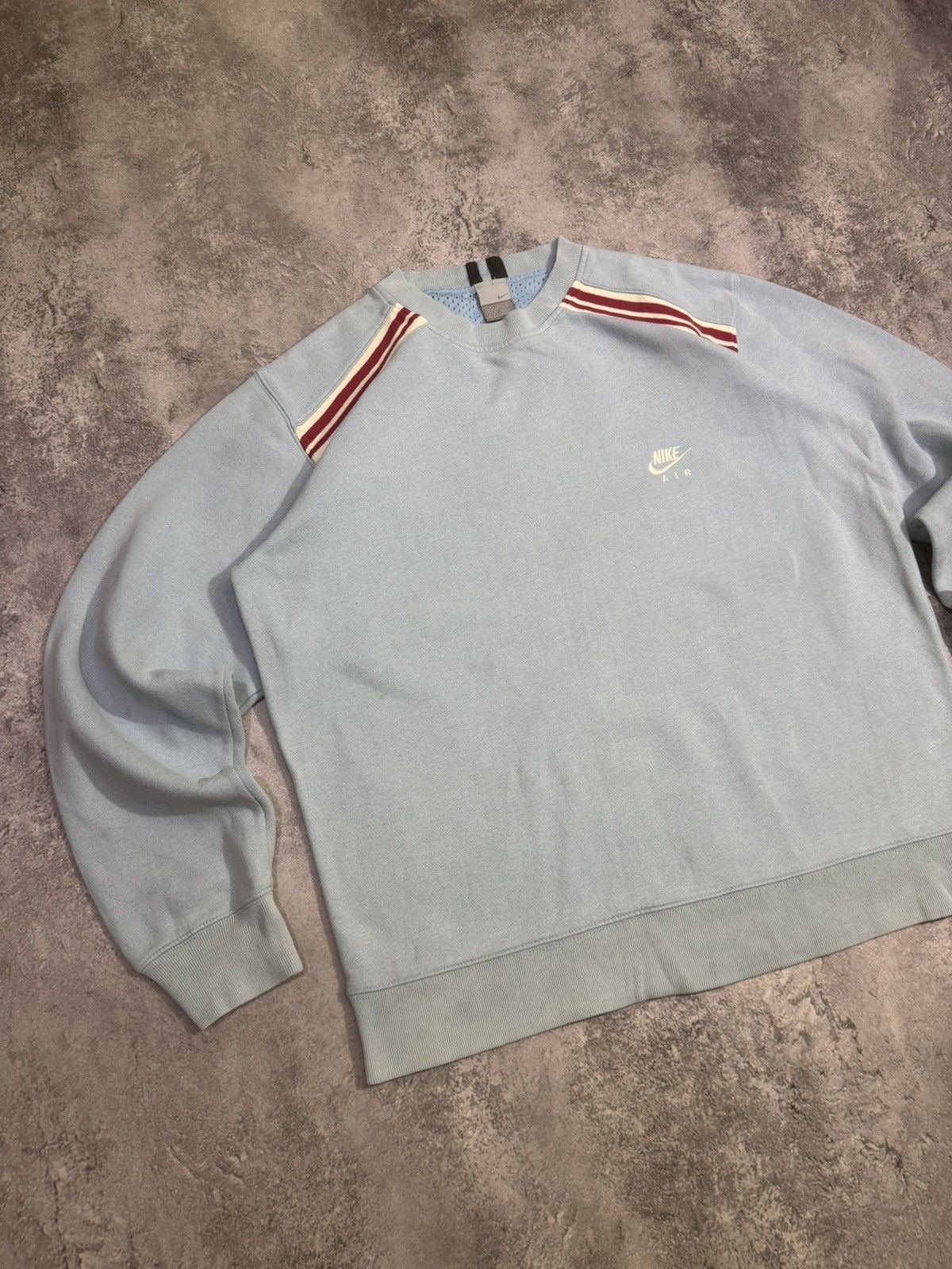Nike × Vintage Nike Air vintage hoodie light blue sweatshirt Size US L / EU 52-54 / 3 - 2 Thumbnail