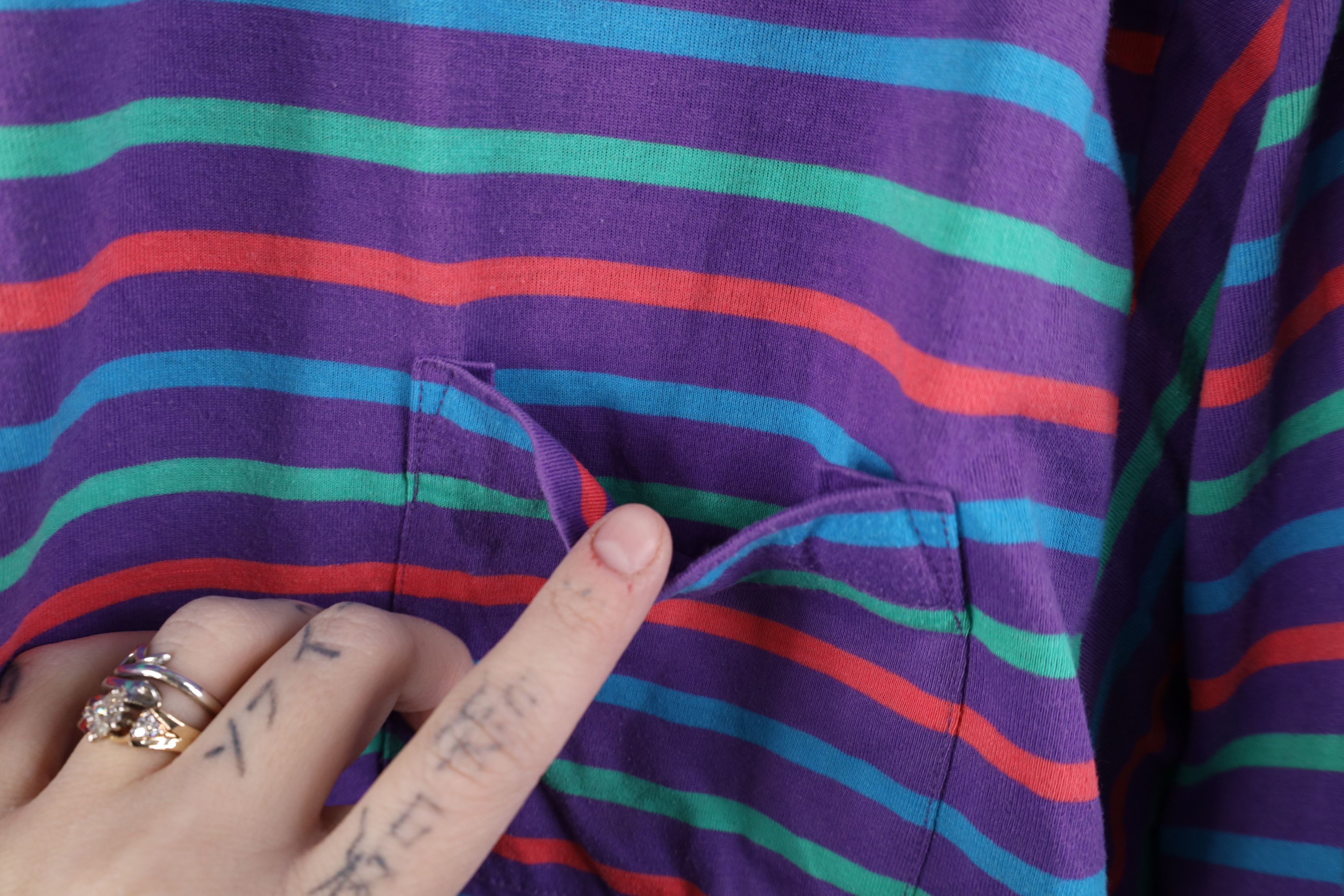 Vintage Vintage 90s Streetwear Striped Knit Collared Golf Polo Size US XL / EU 56 / 4 - 5 Thumbnail