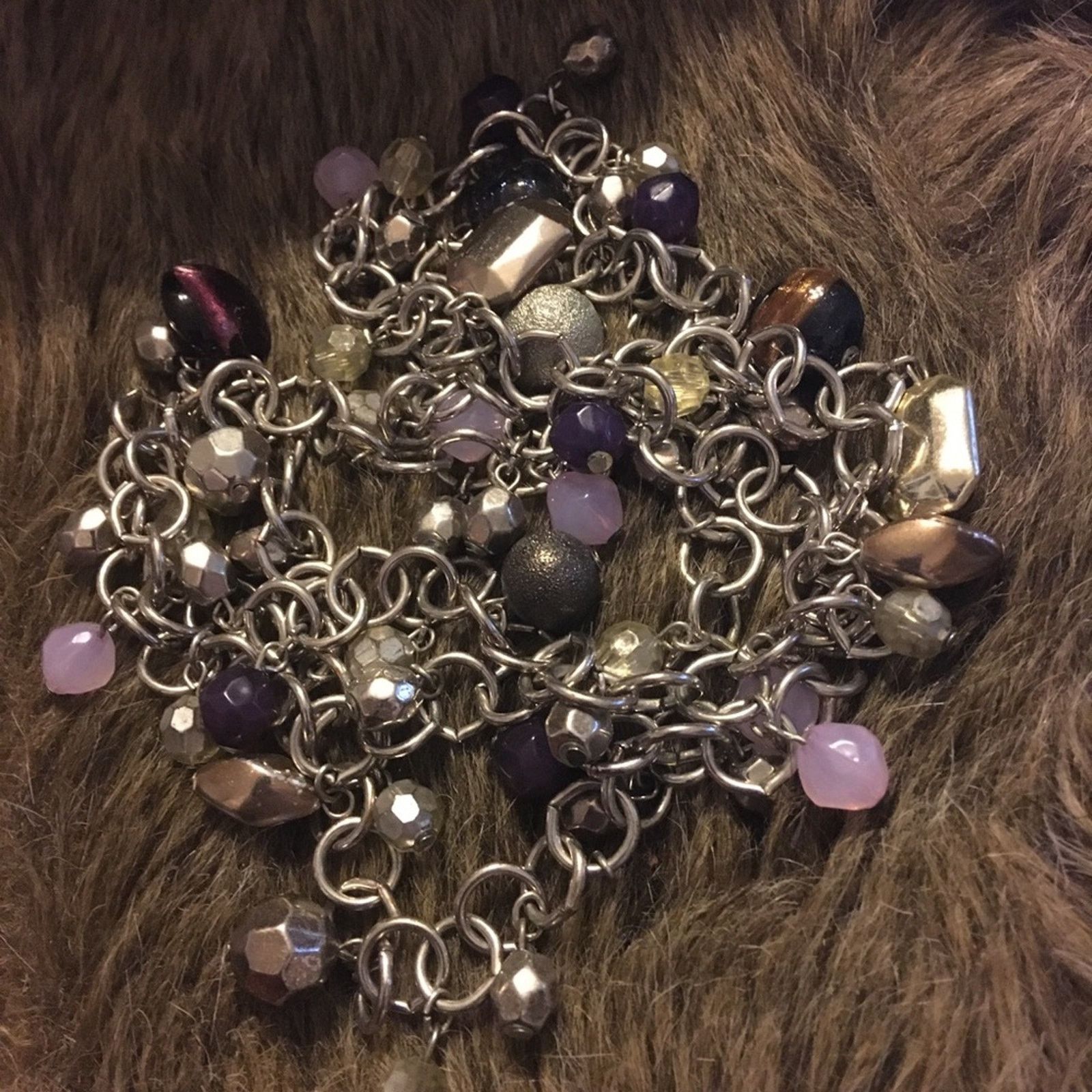 Vintage Vintage bead charm bauble chain long necklace Size ONE SIZE - 9 Thumbnail