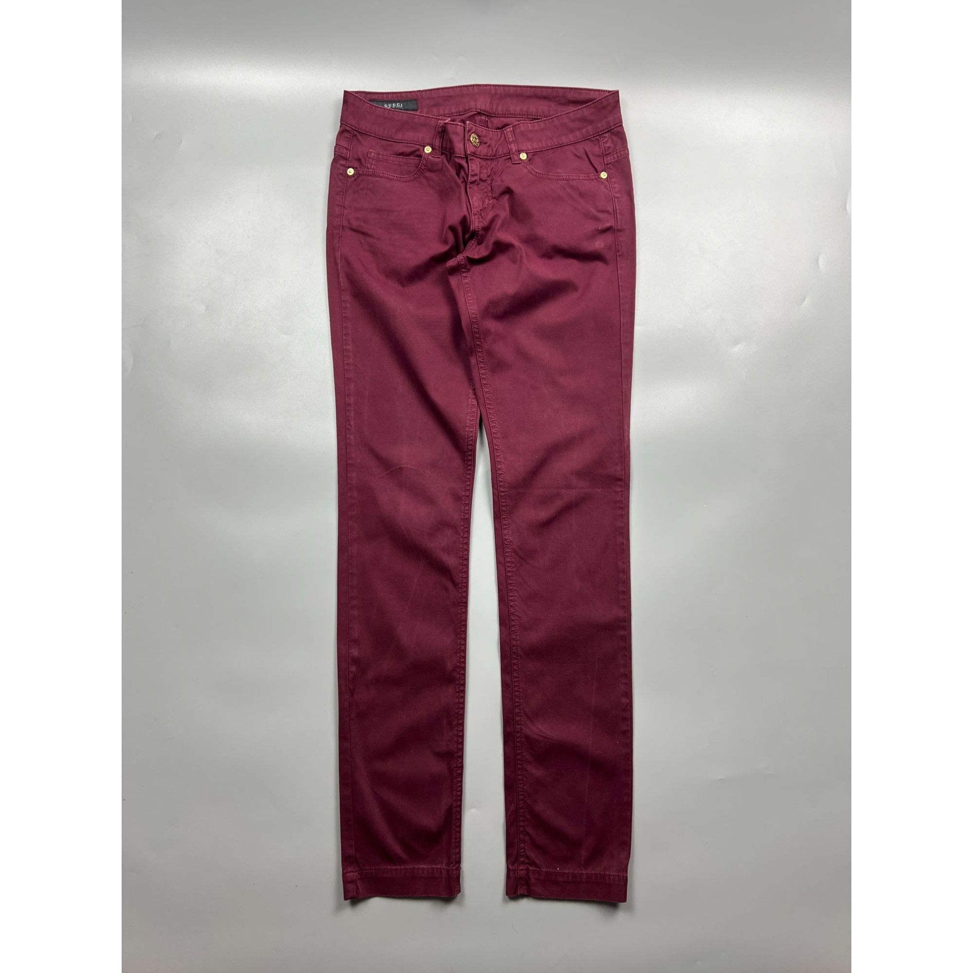 Gucci Gucci New Leggings Burgundy Pants (Y0850) Size 28" / US 6 / IT 42 - 1 Thumbnail