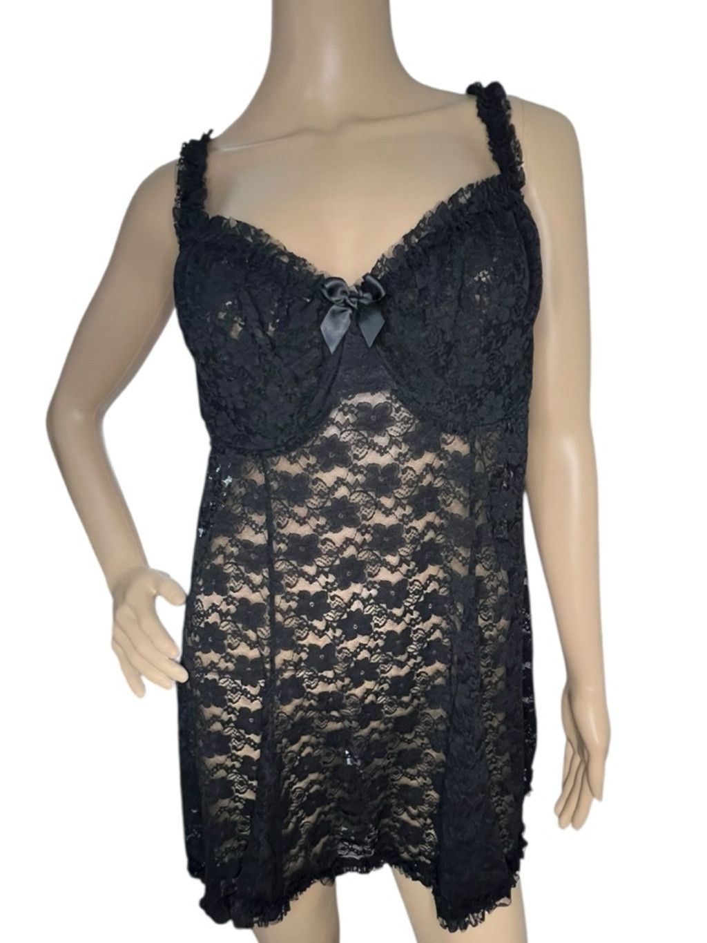 Torrid Torrid Sheer Floral Lace Babydoll Underwire Lingerie Tank Size XL / US 12-14 / IT 48-50 - 1 Thumbnail