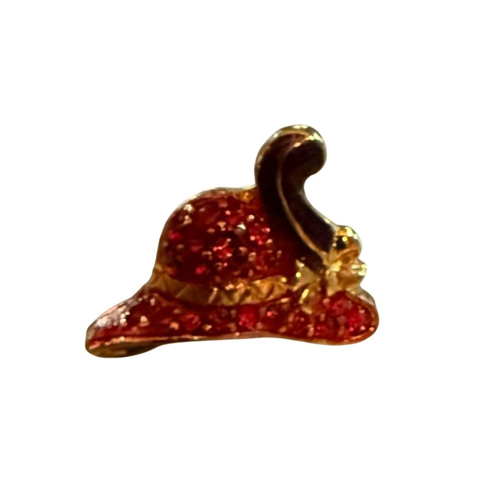 Other Red Hat Society Glitter Gold-Tone Hat Brooch Pin With Back C Size ONE SIZE - 1 Thumbnail