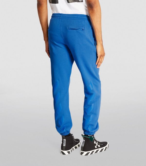 Off-White Blue Logo Rubber Diagonals Sweatpants Size US 34 / EU 50 - 5 Thumbnail