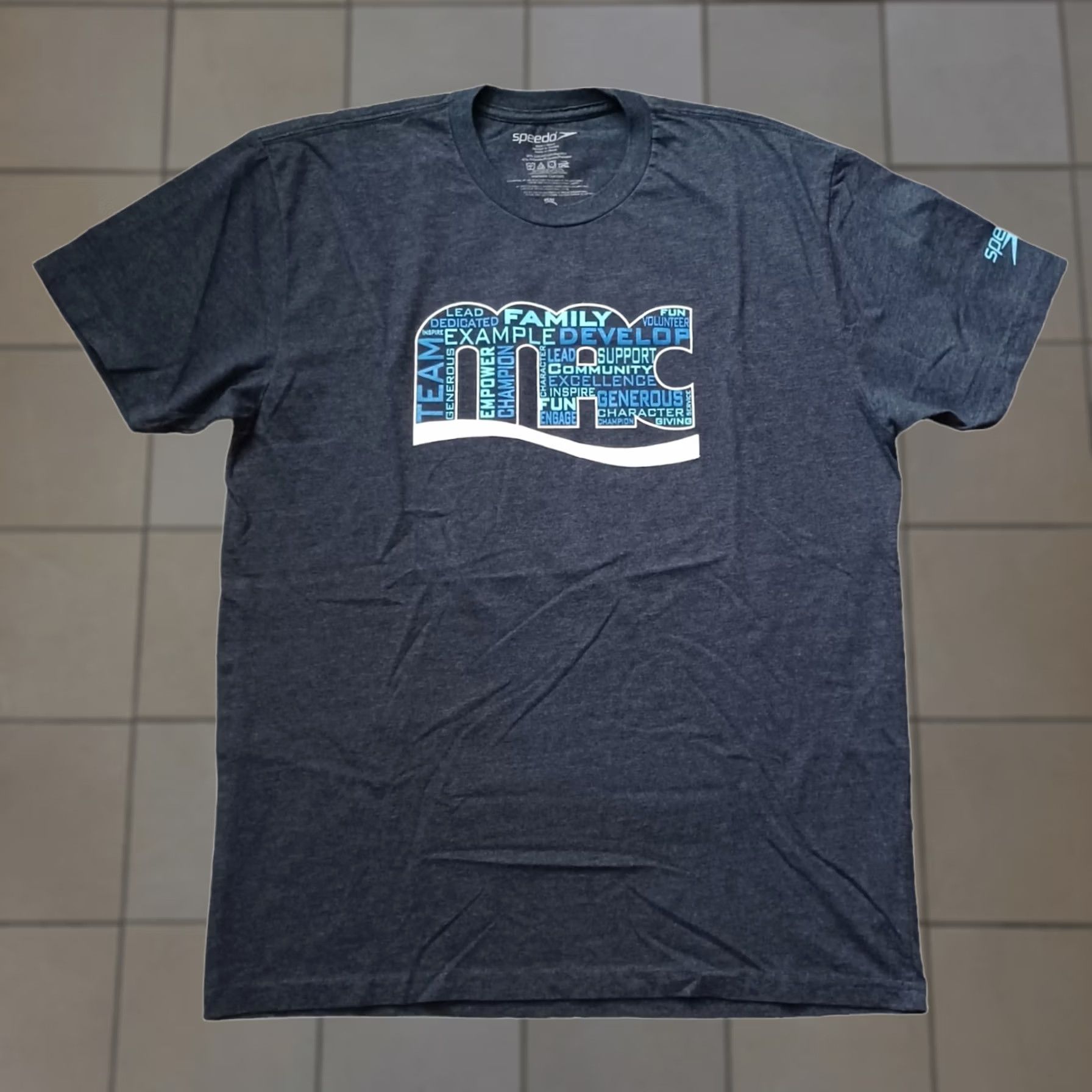 Speedo Speedo Mens T Shirt Large Blue MAC Graphic Front Back Big Logo Retro Casual Shirt Mens L Blue Logo Size US L / EU 52-54 / 3 - 1 Thumbnail