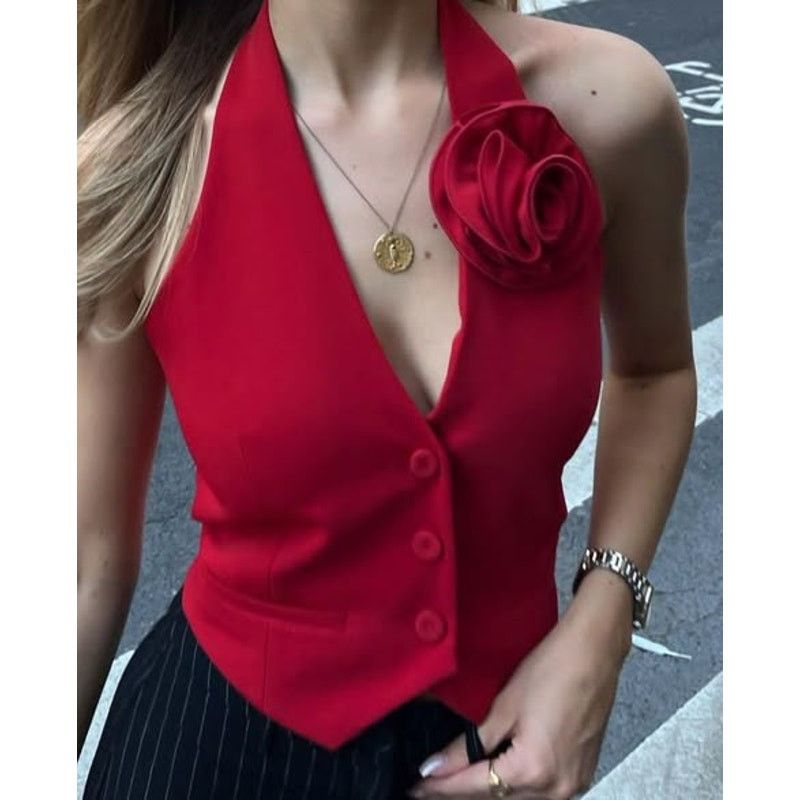 Mango RARE!!! MANGO BLOGGER FAVE!!! Halter Neck Vest NWT Size M / US 6-8 / IT 42-44 - 5 Thumbnail
