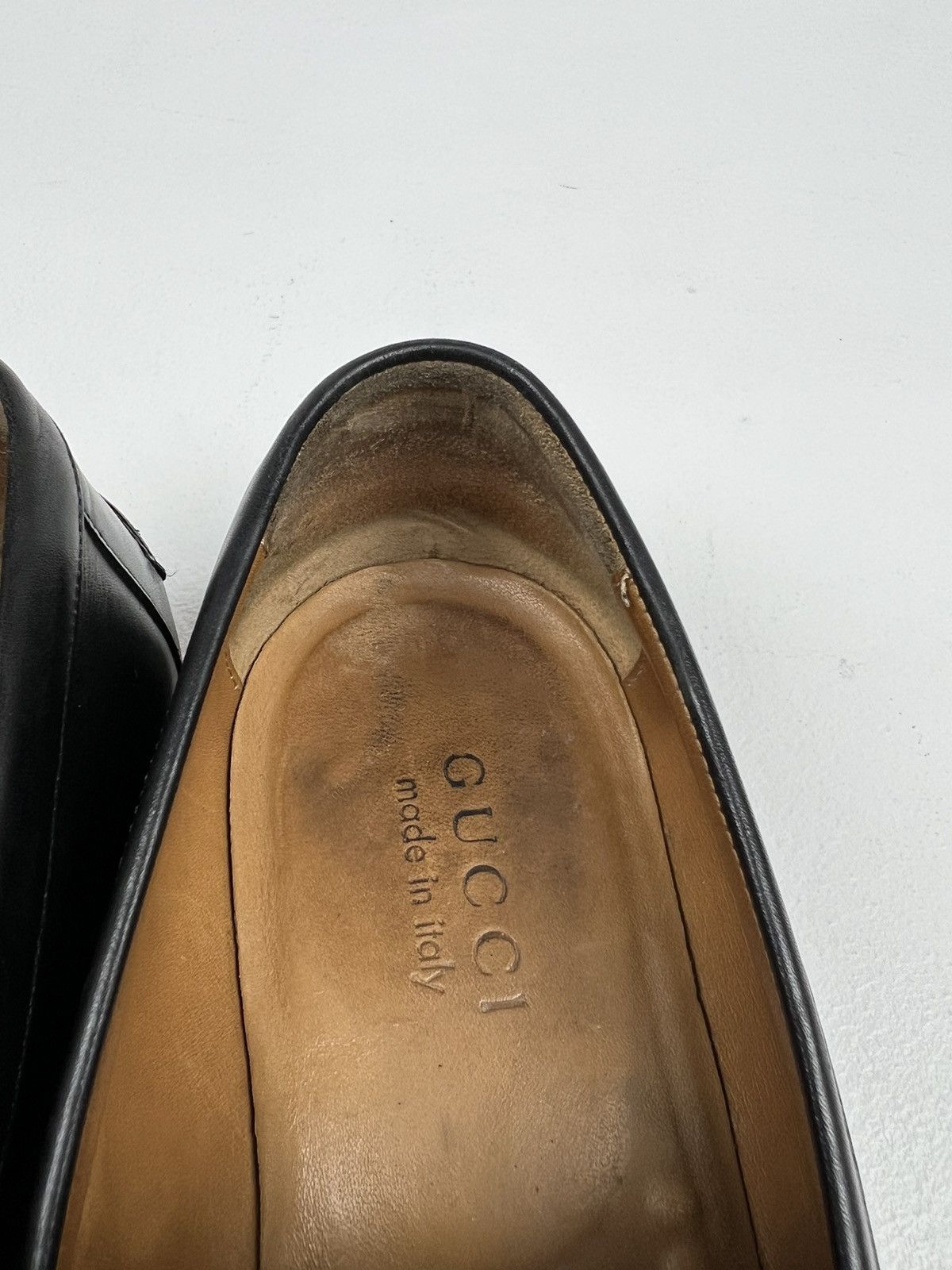 Gucci GUCCI Loafers Leather GG Monogram Canvas Embossed Logo Black Size US 7.5 / EU 40-41 - 18 Thumbnail