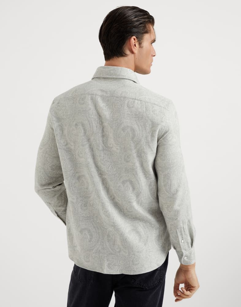 Brunello Cucinelli o1w1db10825 Shirt in Pearl Grey Size US L / EU 52-54 / 3 - 3 Thumbnail