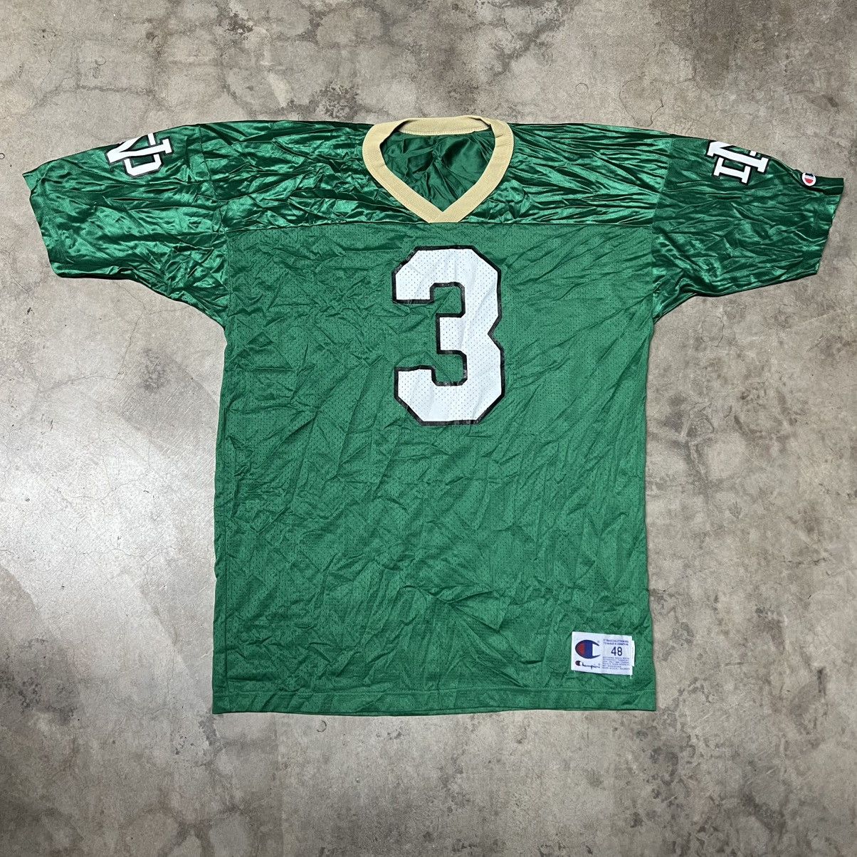 Champion × Vintage Vintage Joe Montana #3 Notre Dame Champion Football Jersey Size US XL / EU 56 / 4 - 2 Thumbnail