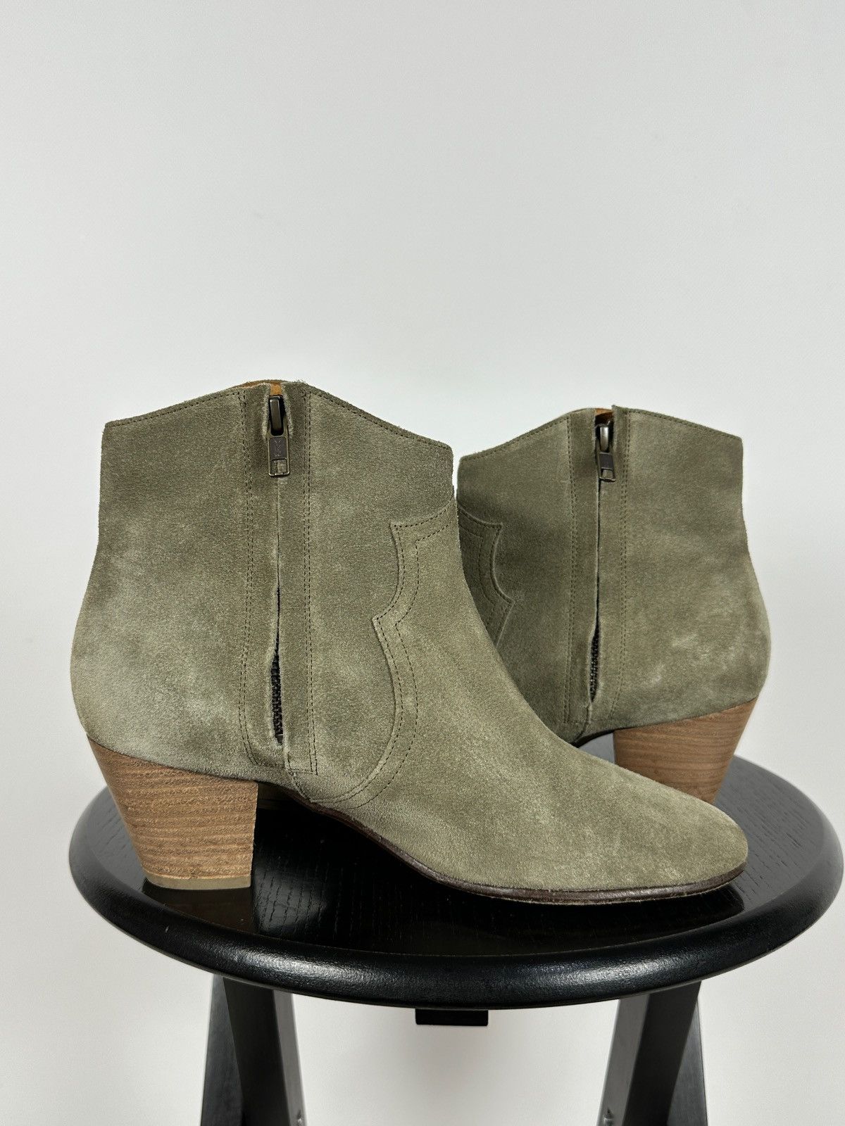 Isabel Marant × Isabel Marant Etoile Isabel Marant Étoile Dicker Suede Ankle Boots Western Style Size US 9 / IT 39 - 8 Thumbnail