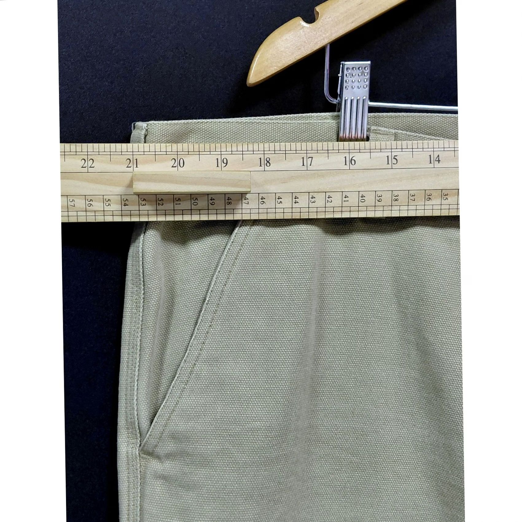 Orvis Orvis Pants Beige Solid Cotton Regular Fit Men 44 Woven Chino Straight Rise Mid 10-12 in Inseam 33 in Button Machine Washable Casual Size US 44 / EU 60 - 6 Thumbnail
