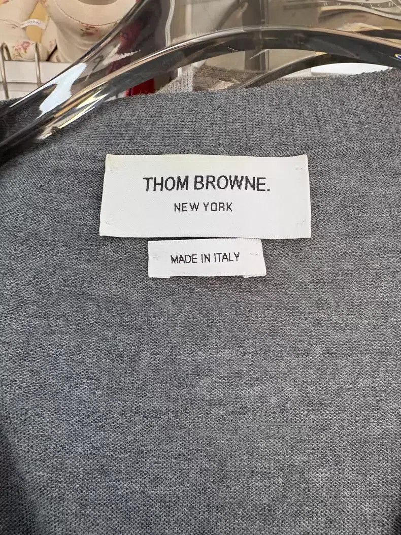 Thom Browne Thom Browne Gray Cashmere Knit Cardigan Size US M / EU 48-50 / 2 - 3 Thumbnail