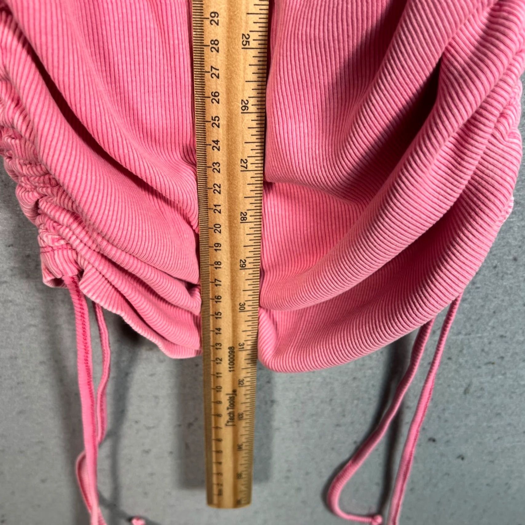 Garage Garage Dress Adult XS Pink Sleeveless Ruched Mini 100% Cotton Womens Size XS / US 0-2 / IT 36-38 - 7 Thumbnail