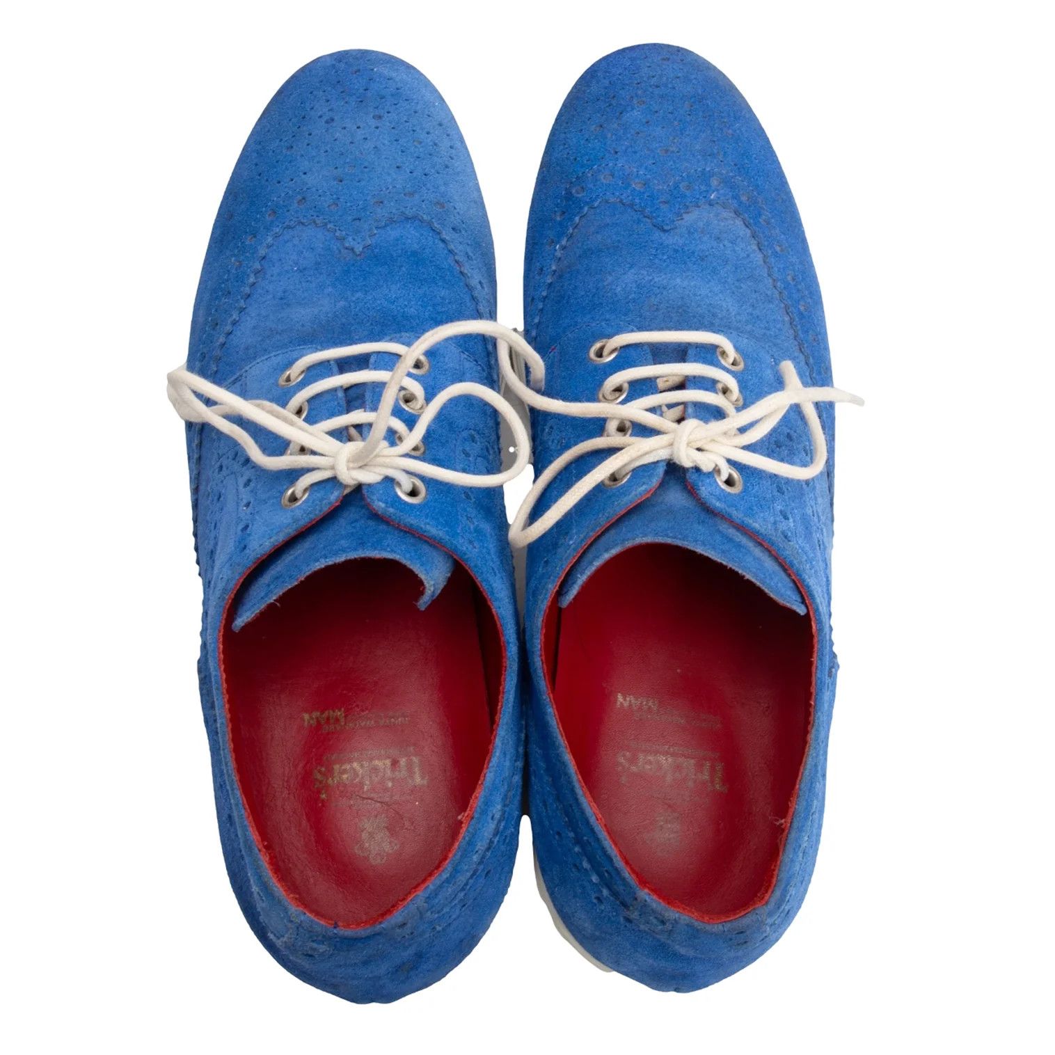 Junya Watanabe Wingtip Suede Shoes in Blue, Size XS (26) Size US 8 / EU 41 - 9 Thumbnail