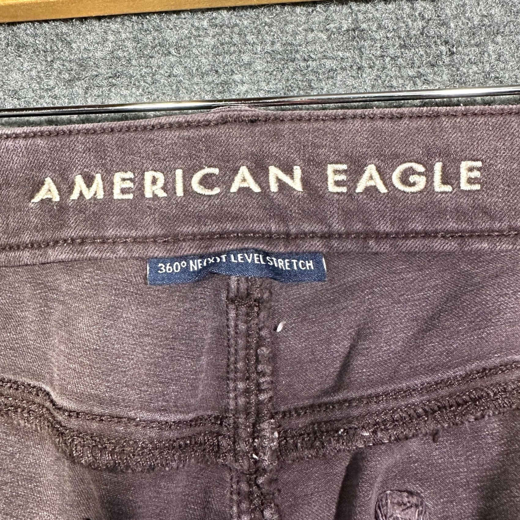 American Eagle Outfitters American Eagle Outfitters Womens High Rise Jegging Purple Cotton Blend Stretch Denim Jeans 14 Regular Womens Size 36" / US 14 / IT 50 - 4 Thumbnail