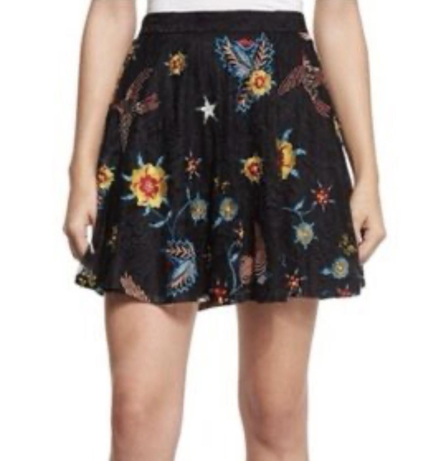 Other Alice + Olivia Beaded Embellished Birds Embroidered Skirt Size 26" / US 2 / IT 38 - 1 Thumbnail