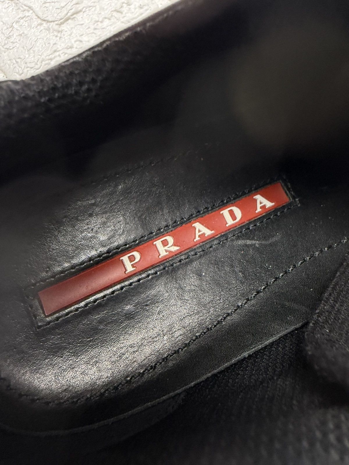 Prada Prada leather sneakers with side logo US7 UK5.5 EUR40 Black Size US 7 / EU 40 - 10 Thumbnail