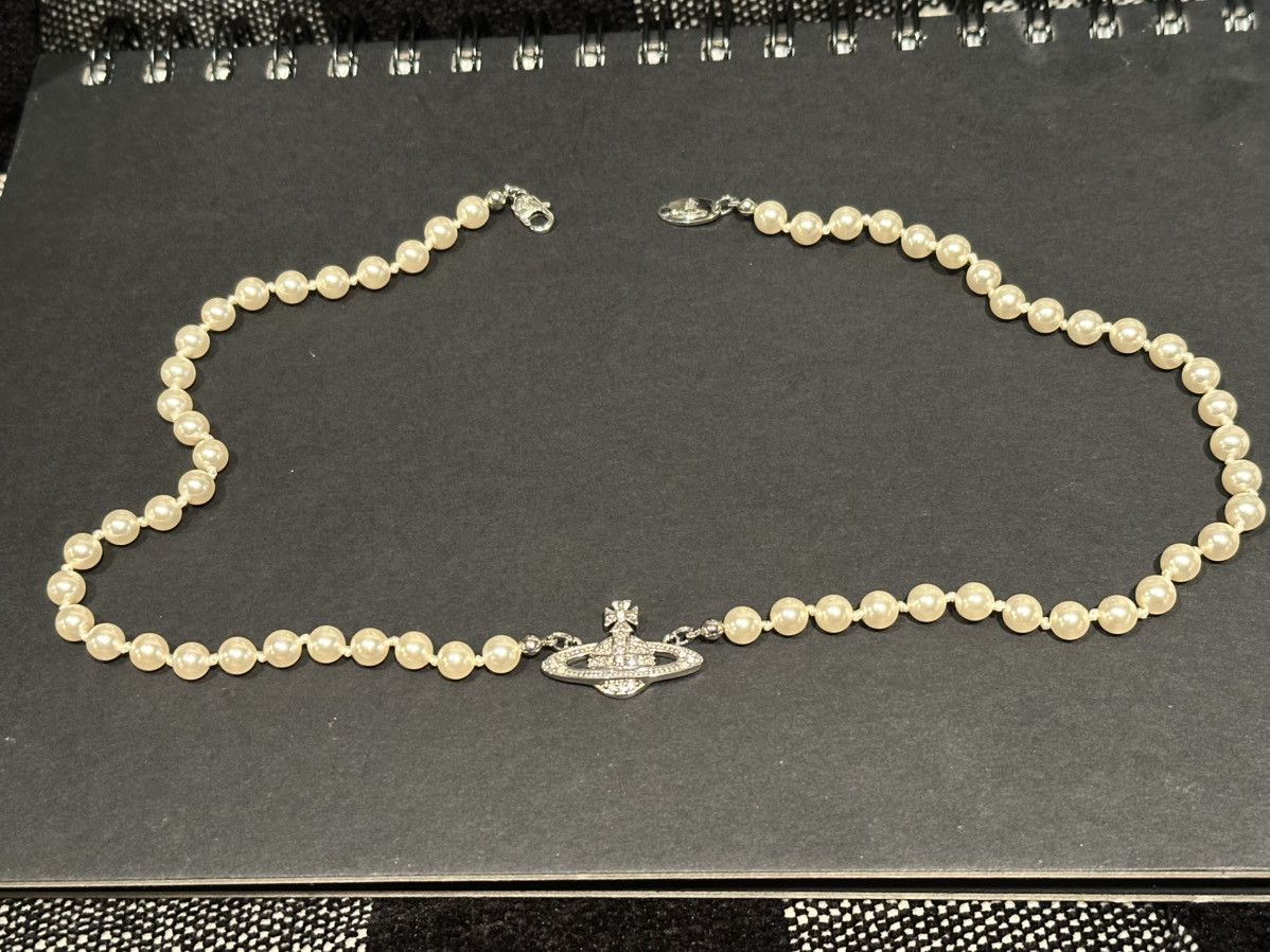 Vivienne Westwood Man. Mini Bas Relief Pearl Necklace Size ONE SIZE - 1 Thumbnail