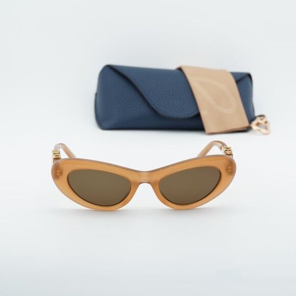 Loewe Loewe LW40156U 50E Sunglasses Shiny Brown Cat Eye Frame Size ONE SIZE - 10 Thumbnail