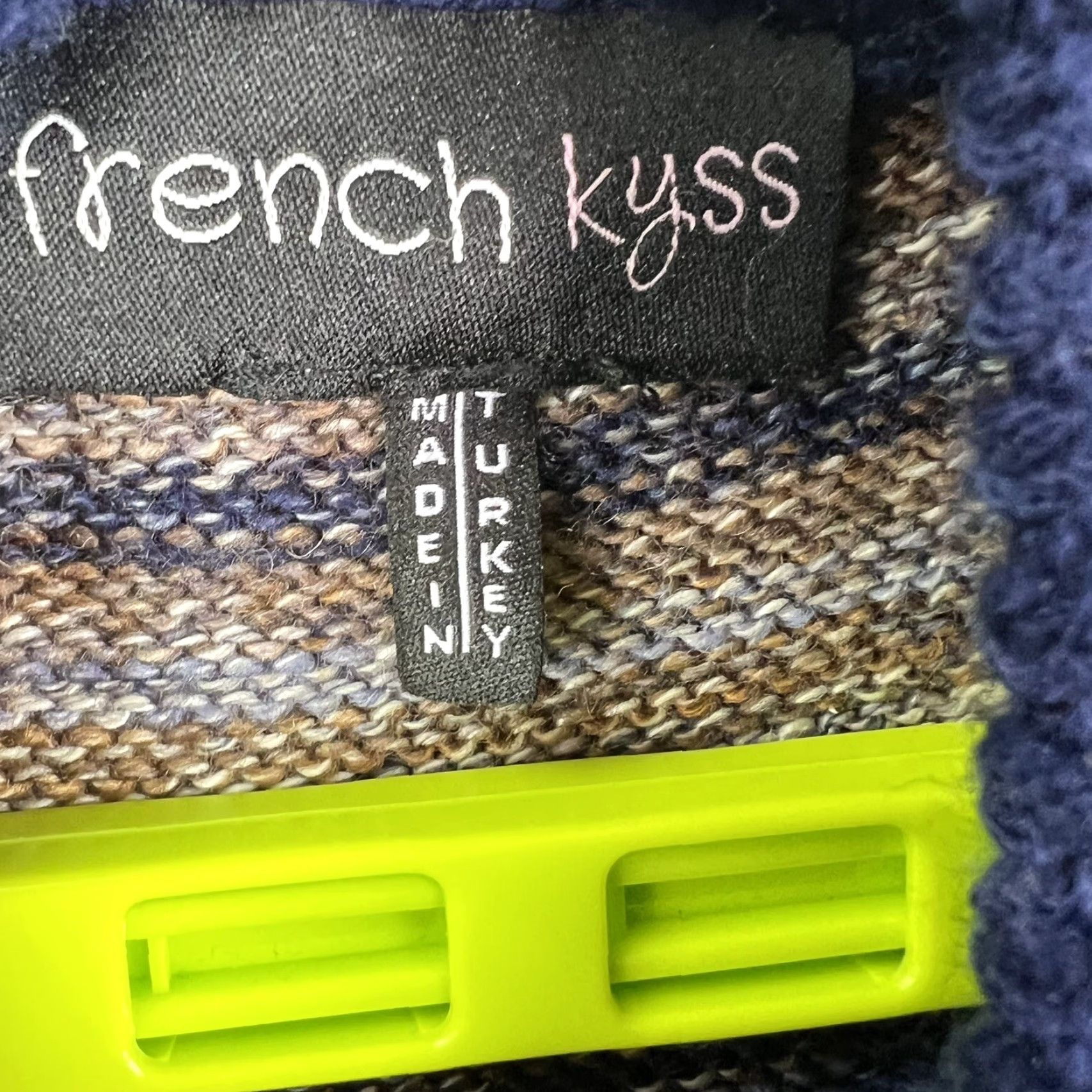 Vintage French Kyss Shawl Striped Sweater Vest Size M / US 6-8 / IT 42-44 - 4 Thumbnail