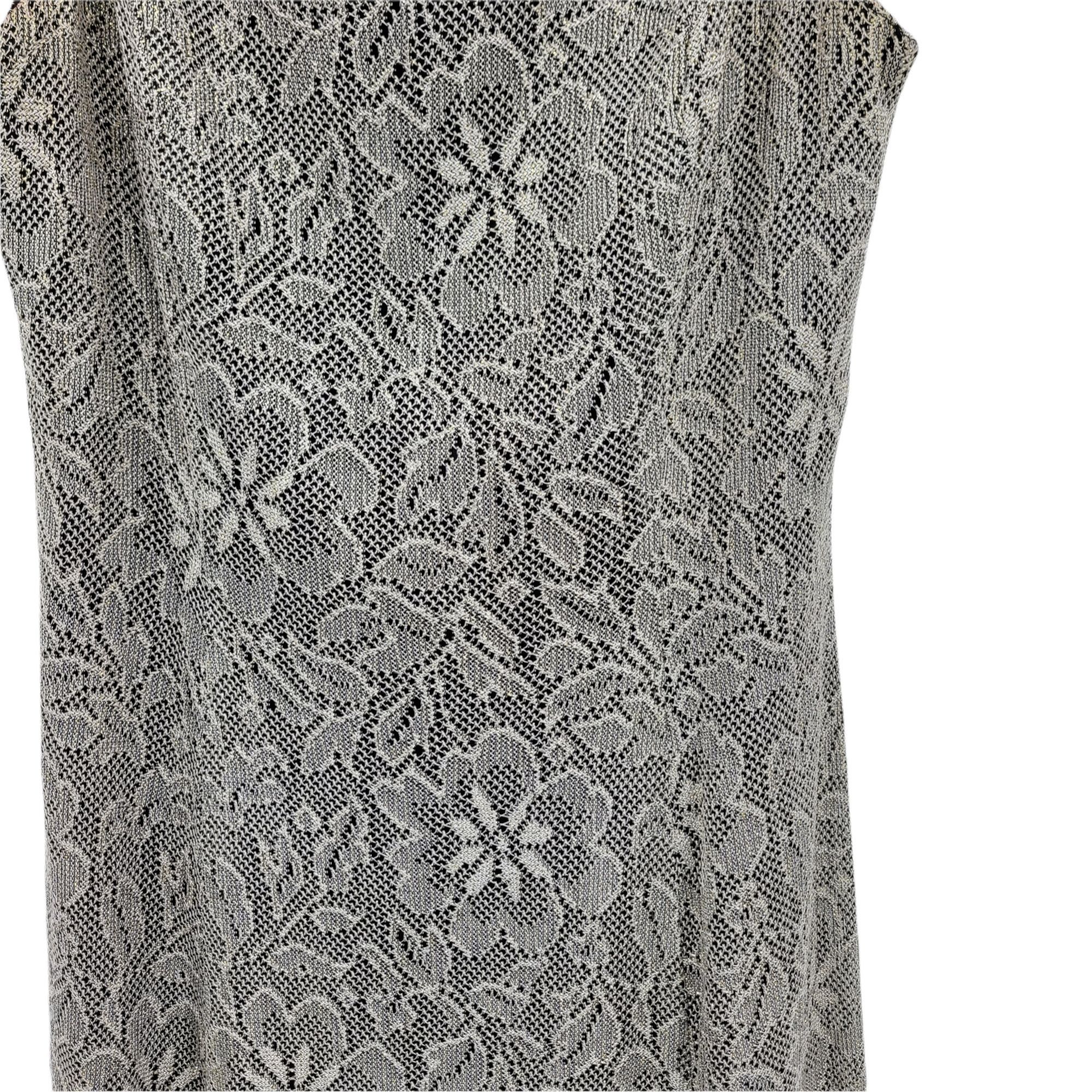 Vintage Vtg 80s Formal Gown Sz M Eggplant Metallic Lace Overlay Grun Size M / US 6-8 / IT 42-44 - 7 Thumbnail