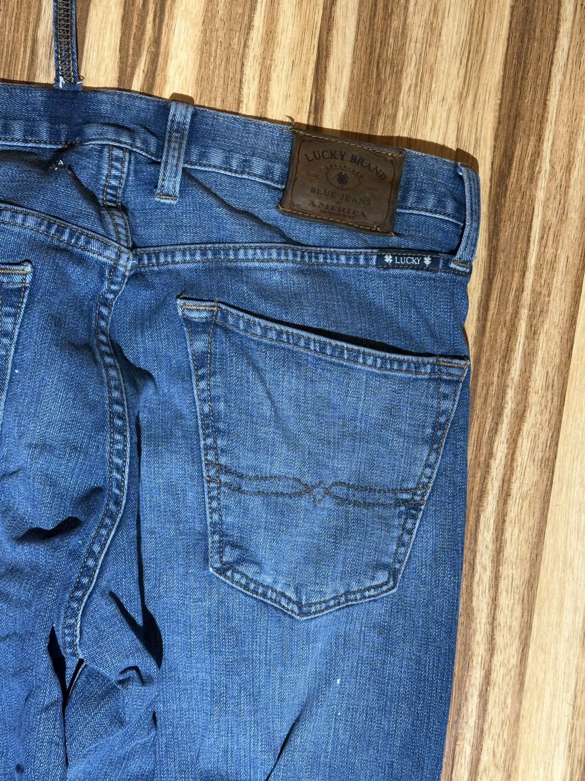 Lucky Brand Lucky Brand Men's Distressed Blue Jeans Size US 40 / EU 56 - 7 Thumbnail