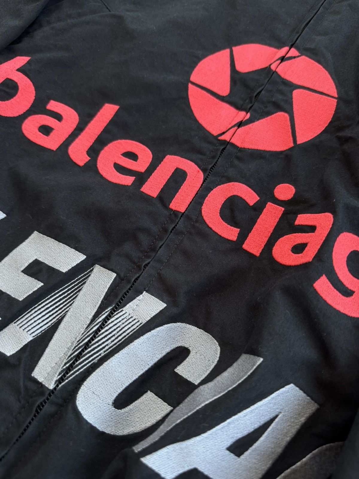 Balenciaga BALENCIAGA BUSINESS LOGOS RACING JACKET BLACK Size US XXS / EU 40 - 4 Thumbnail